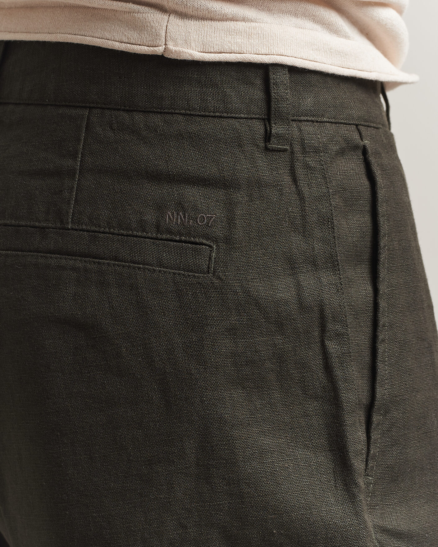 Uomini | Pantaloncini | NN07 | Aden Linen Shorts Dark Army
