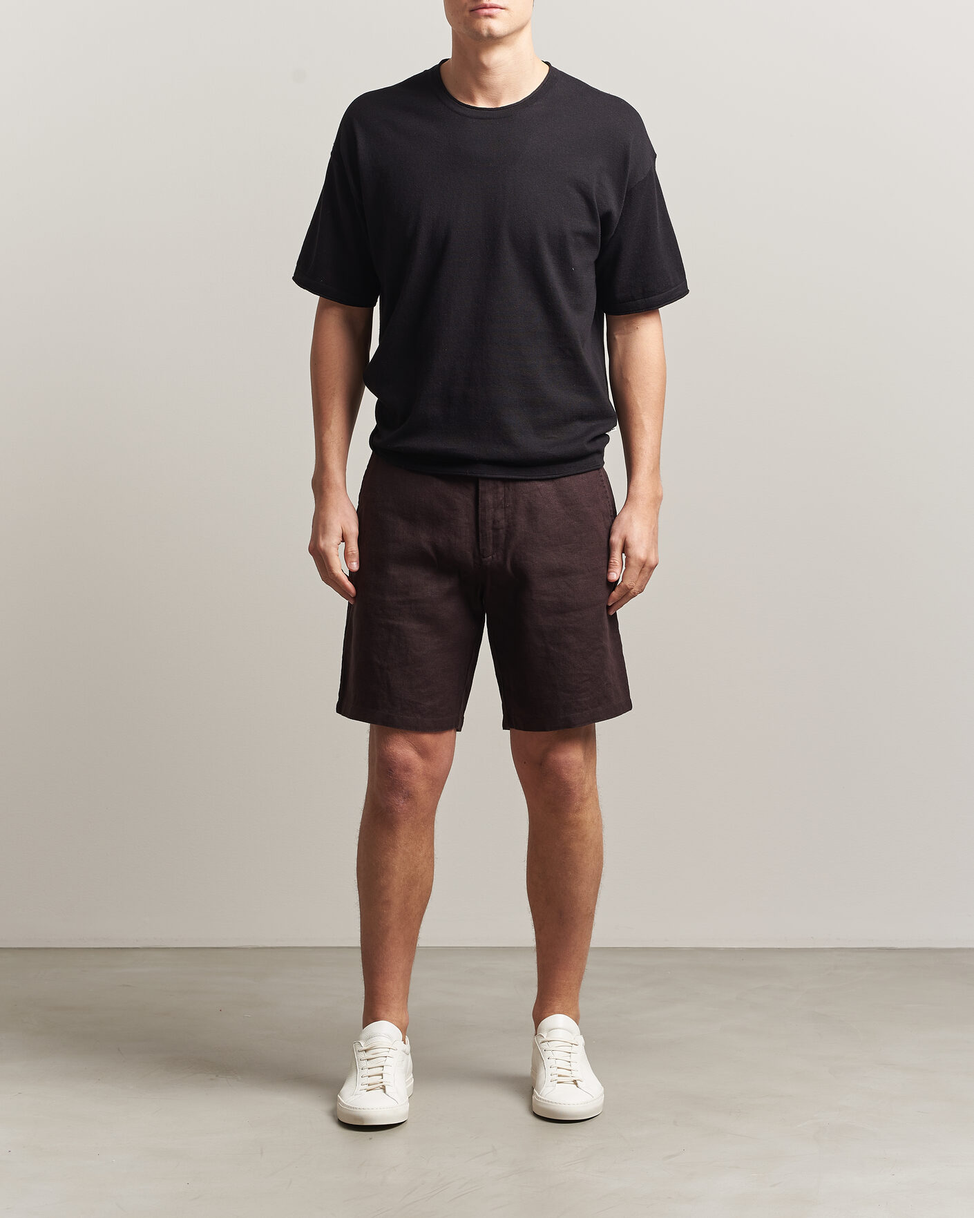 Uomini | Pantaloncini | NN07 | Aden Linen Shorts Dusky Port