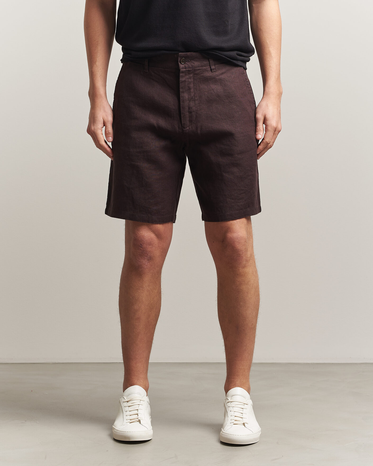 Uomini | Pantaloncini | NN07 | Aden Linen Shorts Dusky Port