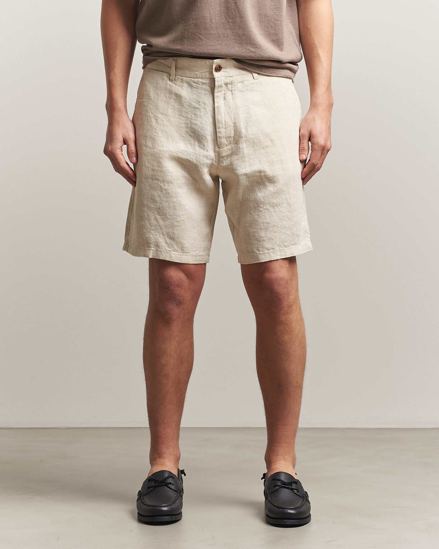 Uomini | Pantaloncini | NN07 | Aden Linen Shorts Oat