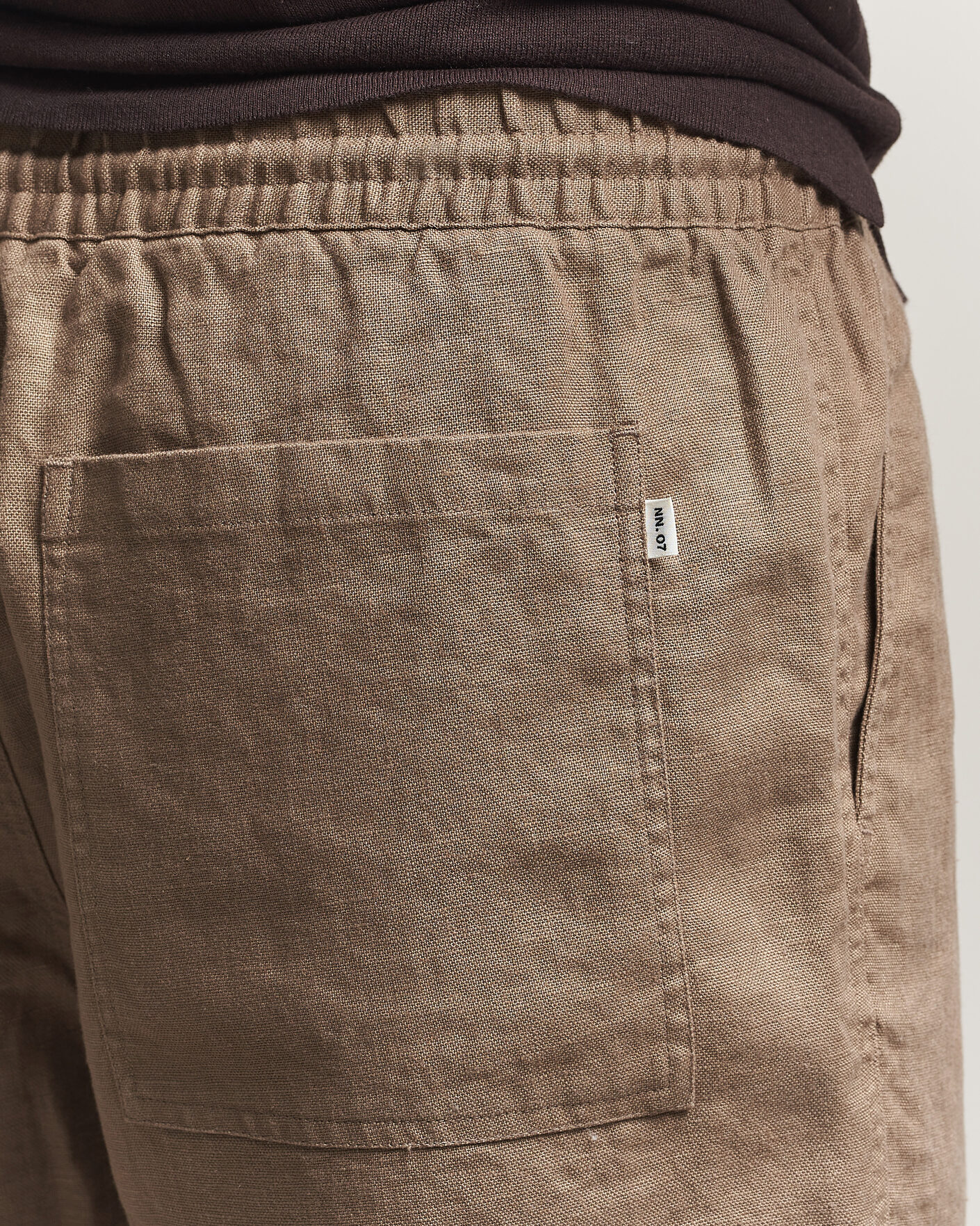 Uomini | Pantaloncini | NN07 | Gregor Linen Drawstring Shorts Clay Mirage