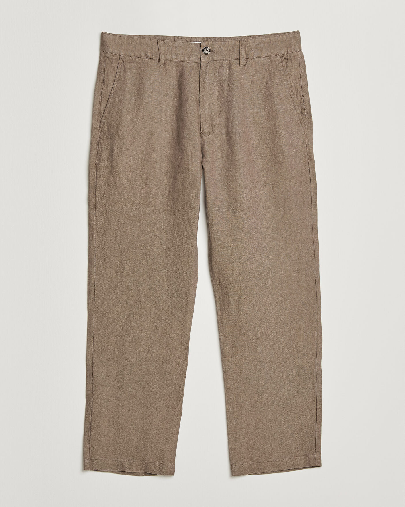 Uomini | Pantaloni | NN07 | Aden Regular Fit Linen Trousers Clay Mirage