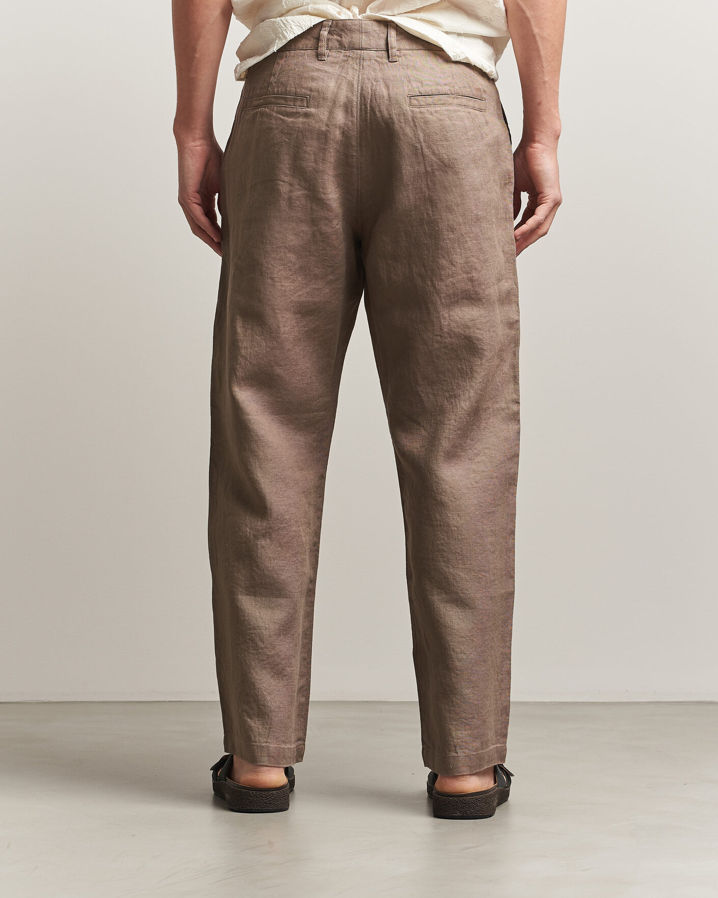 Uomini | Pantaloni | NN07 | Aden Regular Fit Linen Trousers Clay Mirage