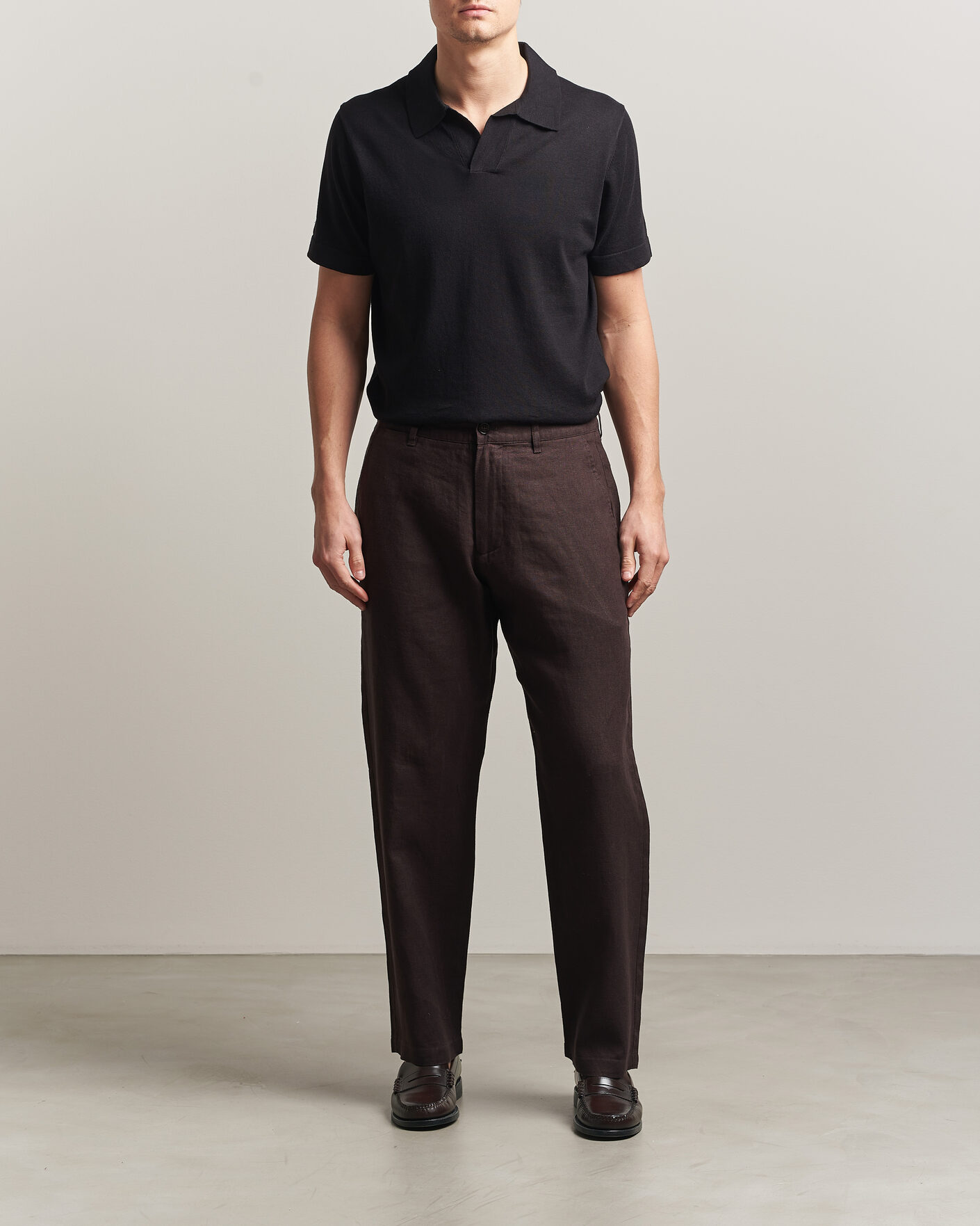 Uomini | Pantaloni | NN07 | Aden Regular Fit Linen Trousers Dusky Port