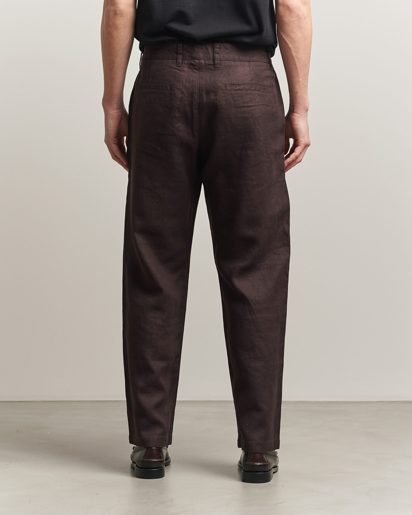 Uomini | Pantaloni | NN07 | Aden Regular Fit Linen Trousers Dusky Port