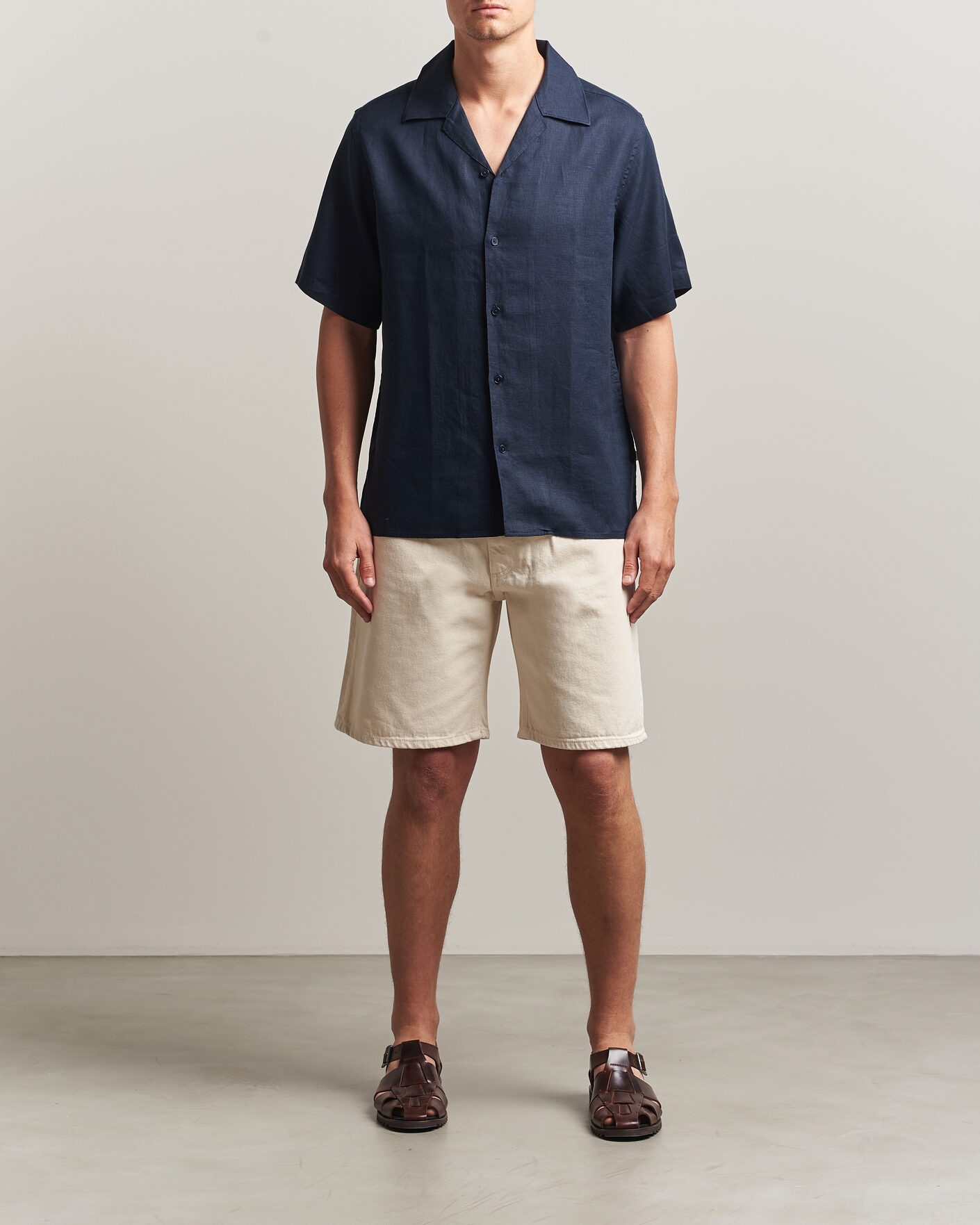 Uomini | Camicie | NN07 | Julio Linen Resort Shirt Navy Blue