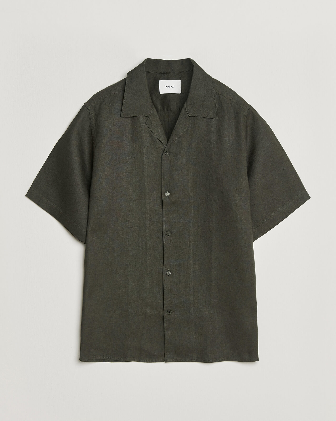 Uomini | Camicie | NN07 | Julio Linen Resort Shirt Dark Army