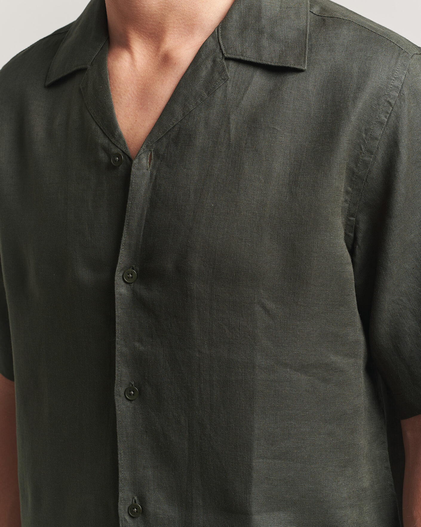 Uomini | Camicie | NN07 | Julio Linen Resort Shirt Dark Army