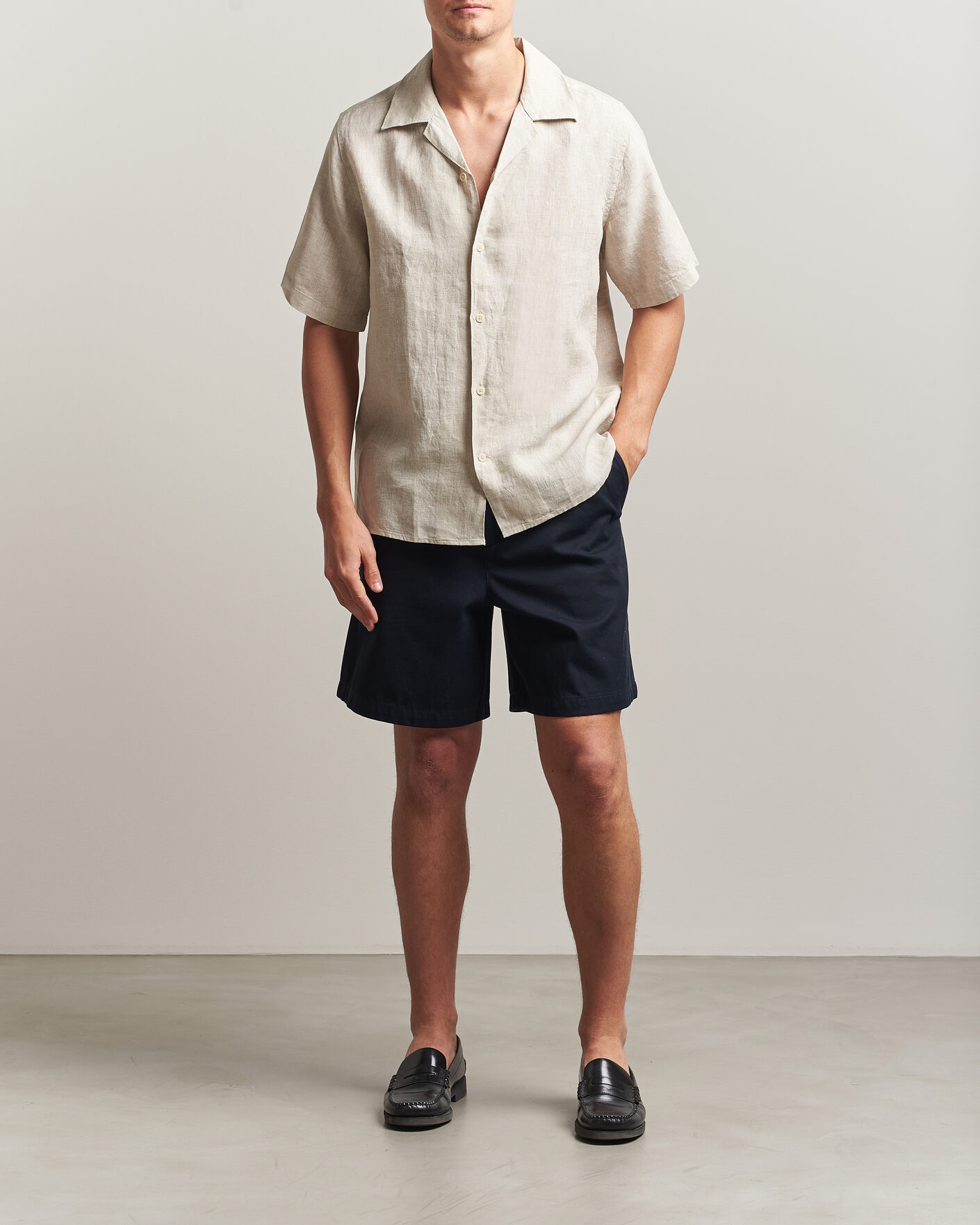 Uomini | Camicie | NN07 | Julio Linen Resort Shirt Oat
