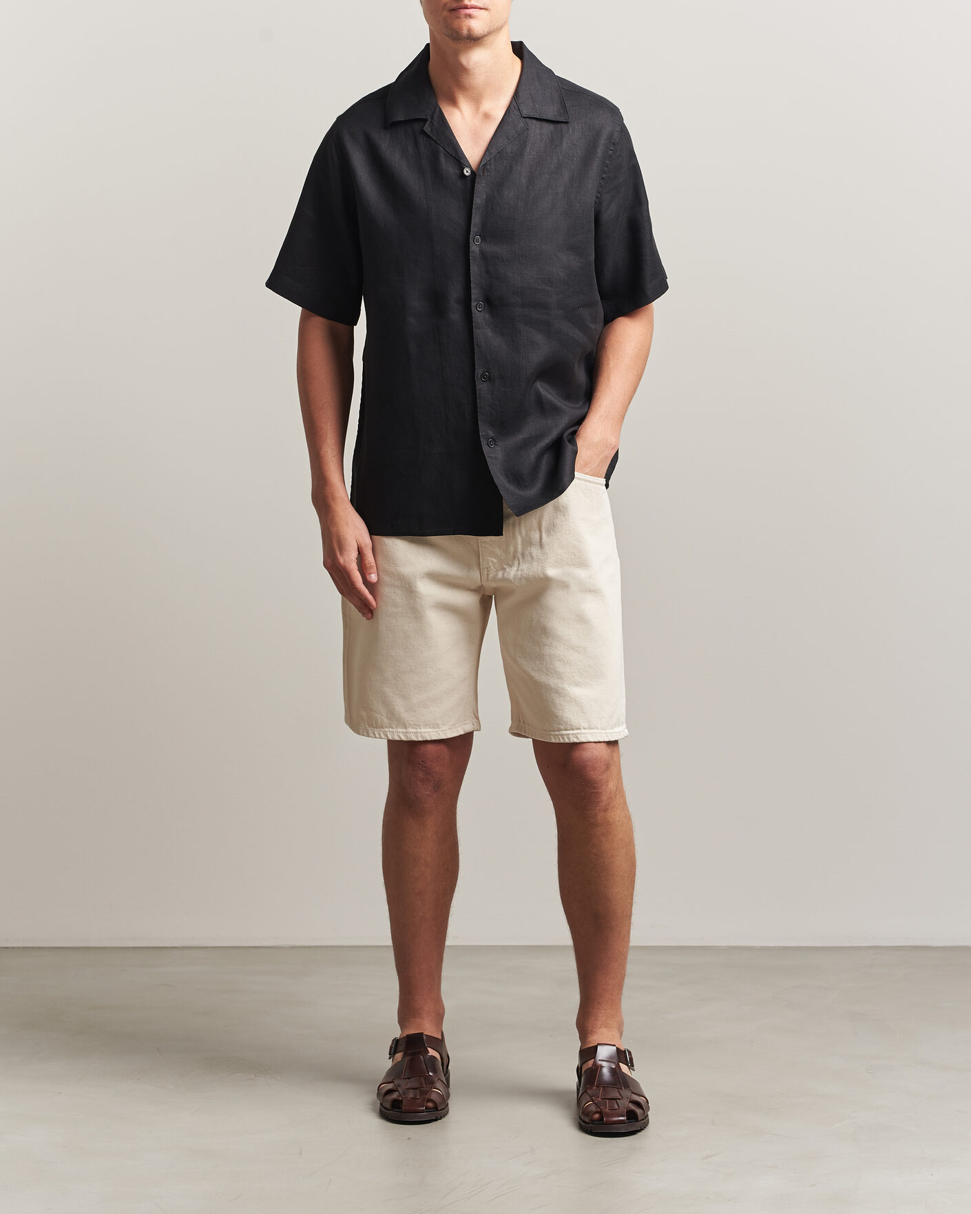 Uomini | Camicie | NN07 | Julio Linen Resort Shirt Black