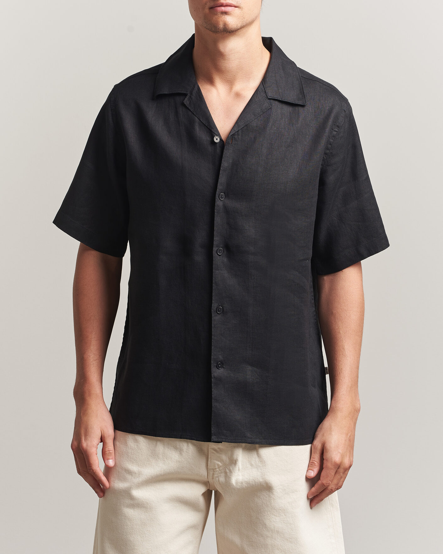 Uomini | Camicie | NN07 | Julio Linen Resort Shirt Black