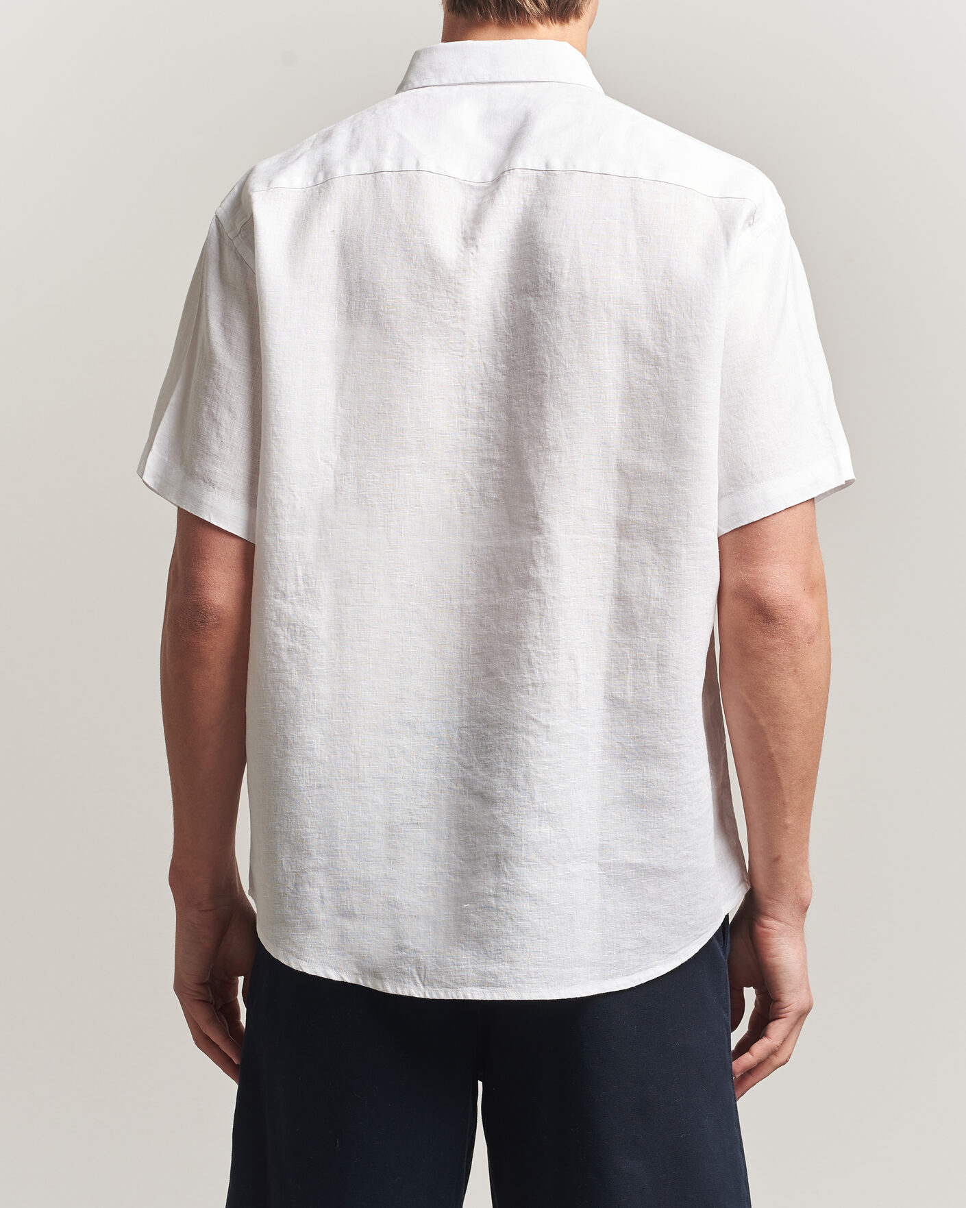 Uomini | Camicie | NN07 | Deon Linen Short Sleeve Shirt White