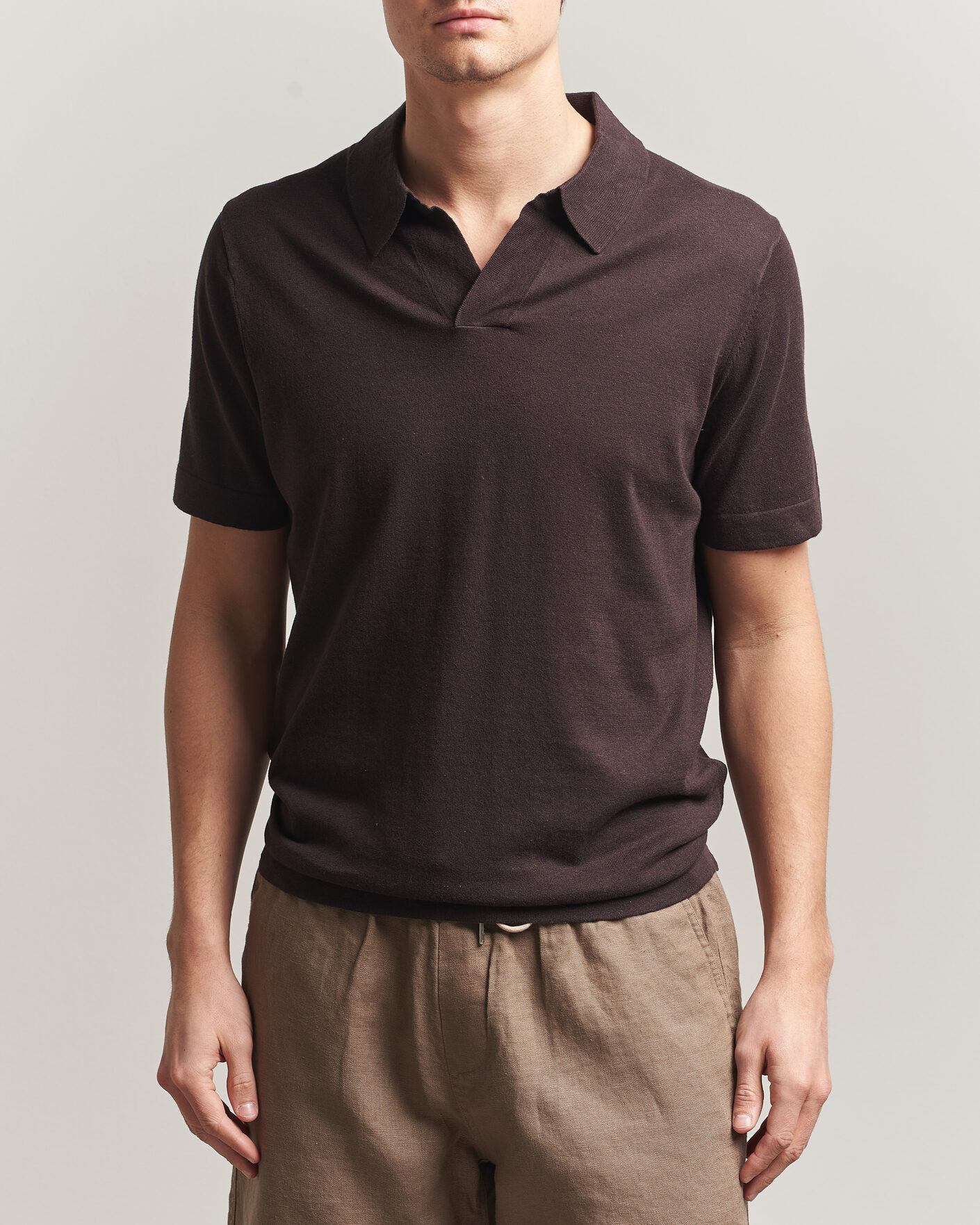 Uomini | Polo | NN07 | Ryan Cotton/Linen Polo Dusky Port