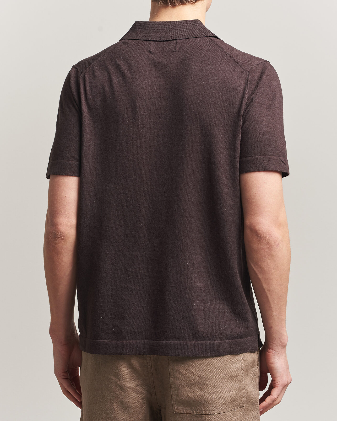 Uomini | Polo | NN07 | Ryan Cotton/Linen Polo Dusky Port