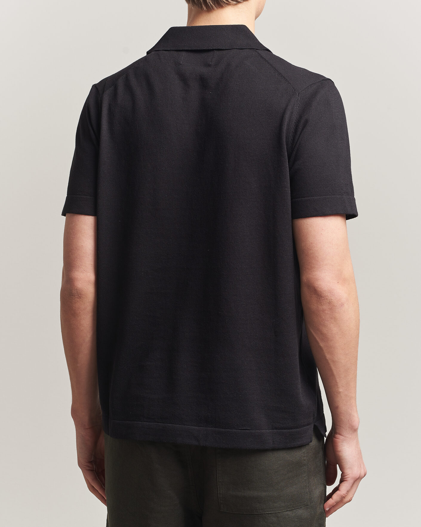 Uomini | Polo | NN07 | Ryan Cotton/Linen Polo Black