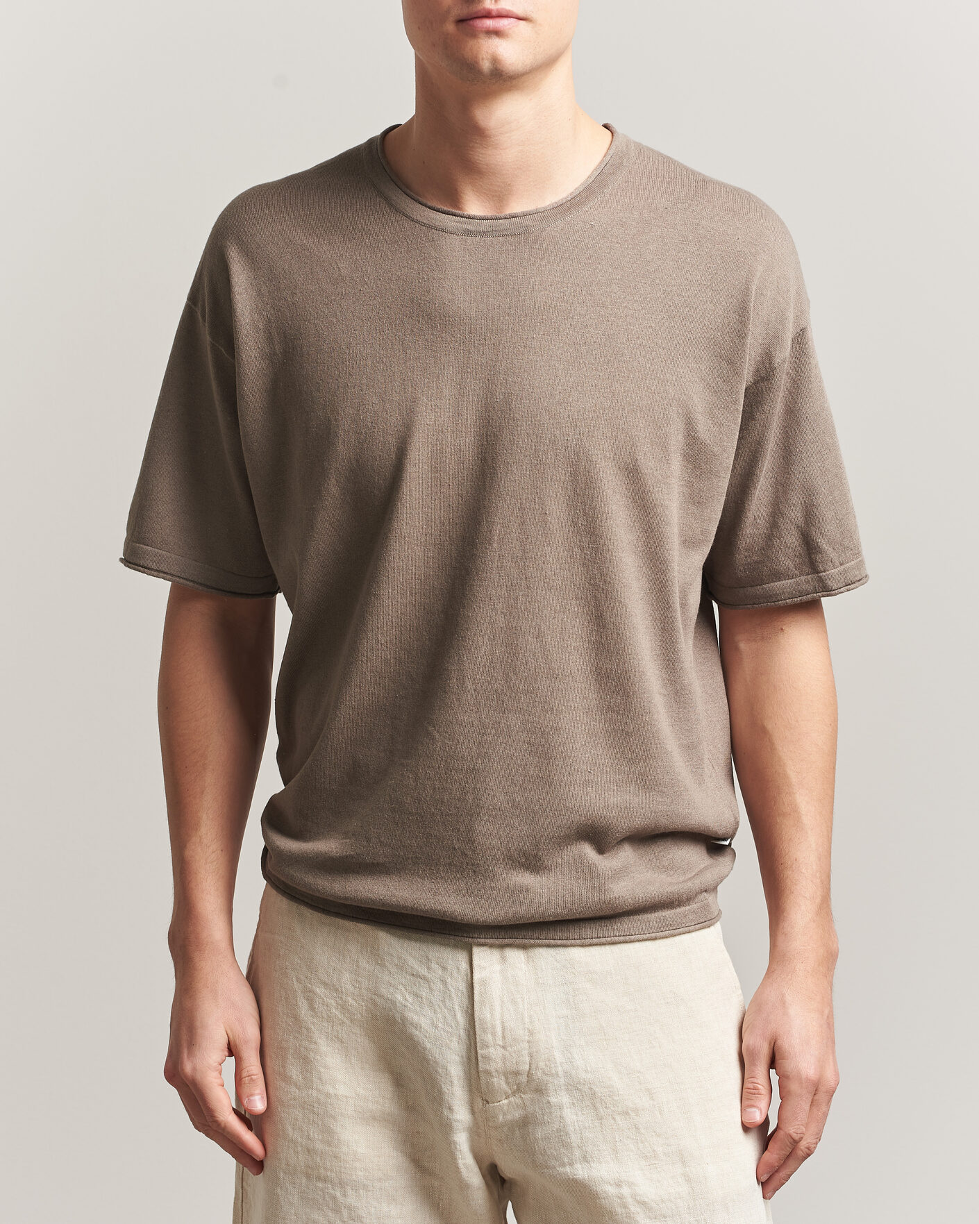 Uomini | T-shirt | NN07 | Ryan Cotton/Linen T-Shirt Clay Mirage