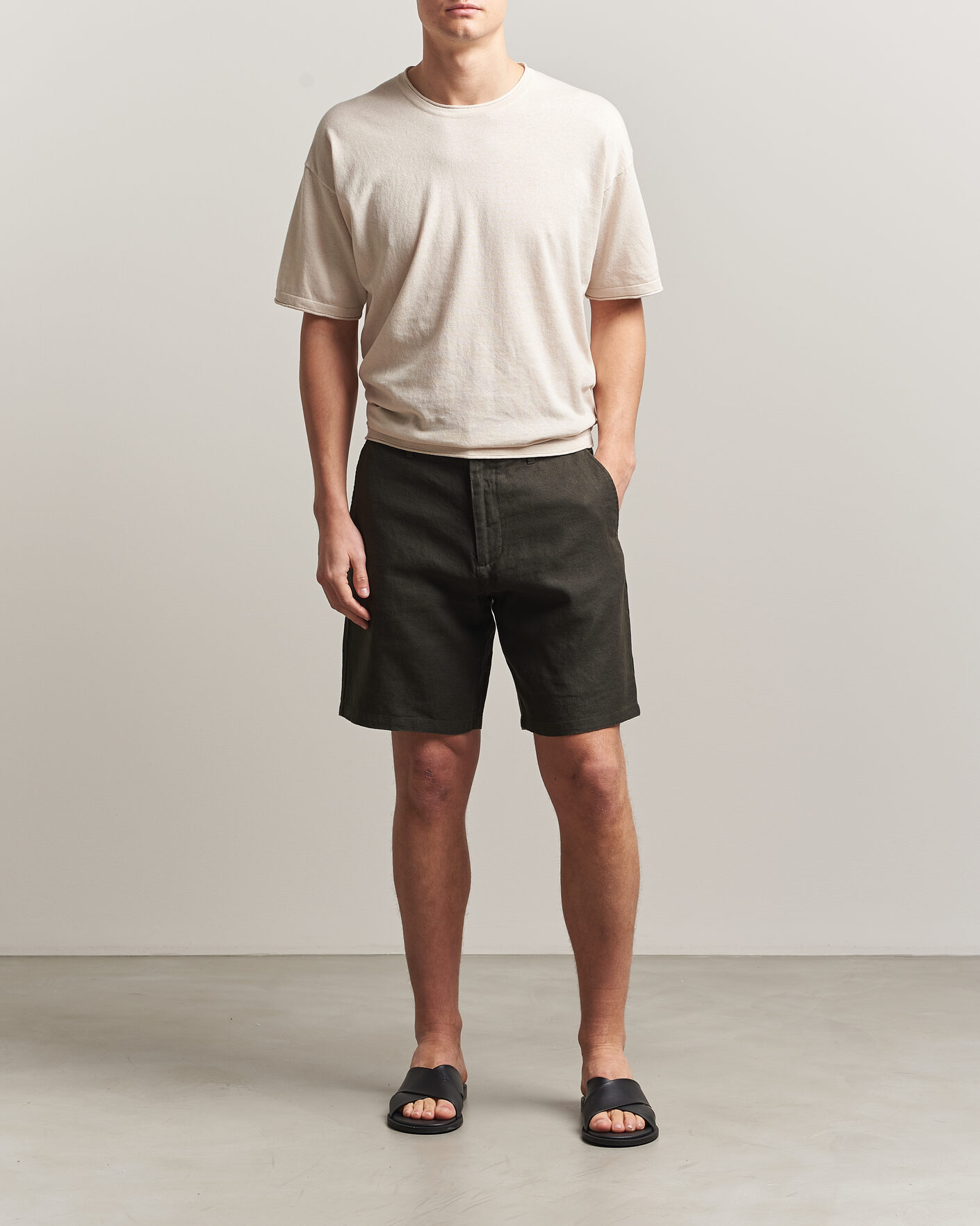Uomini | T-shirt | NN07 | Ryan Cotton/Linen T-Shirt Oat