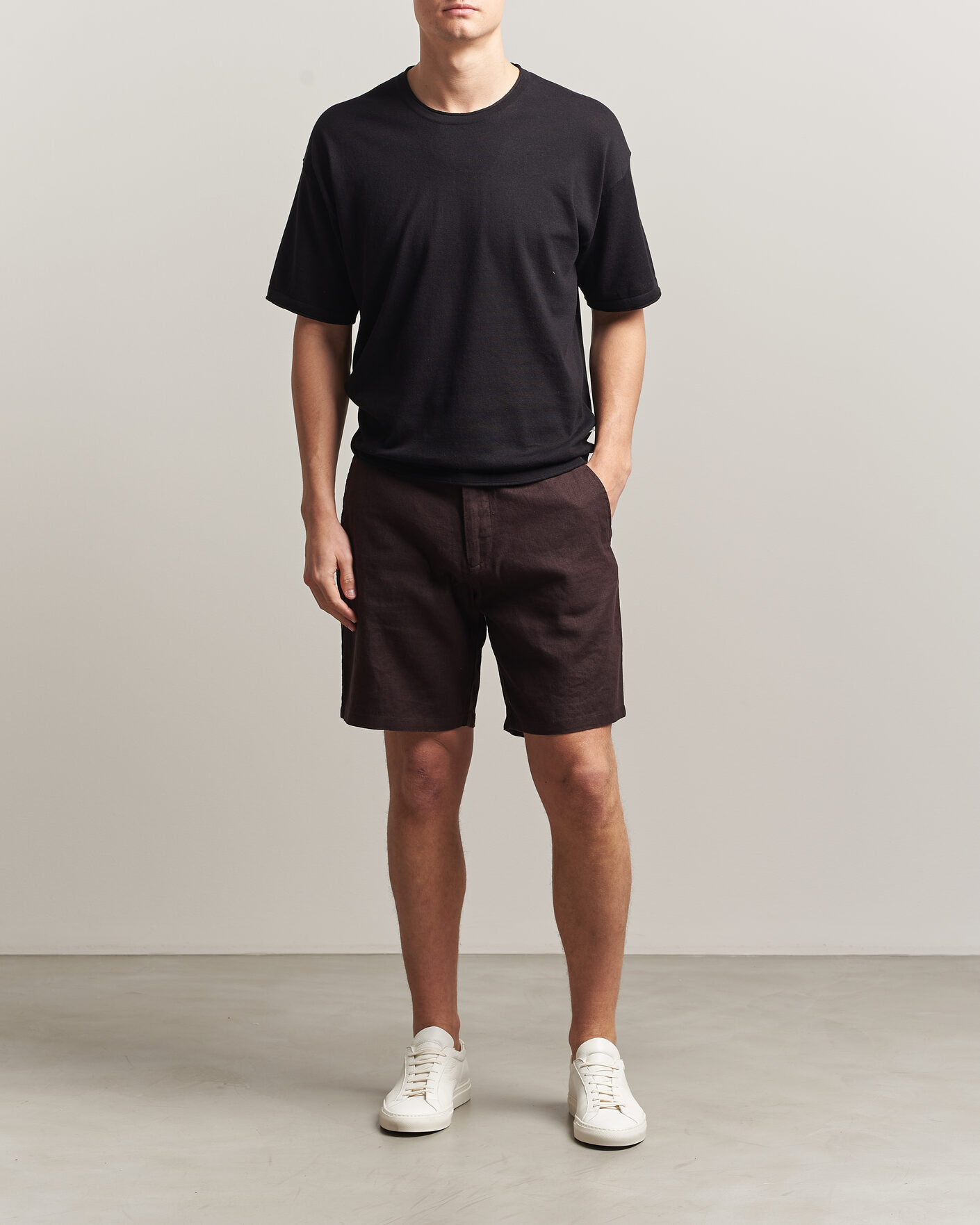 Uomini | T-shirt | NN07 | Ryan Cotton/Linen T-Shirt Black