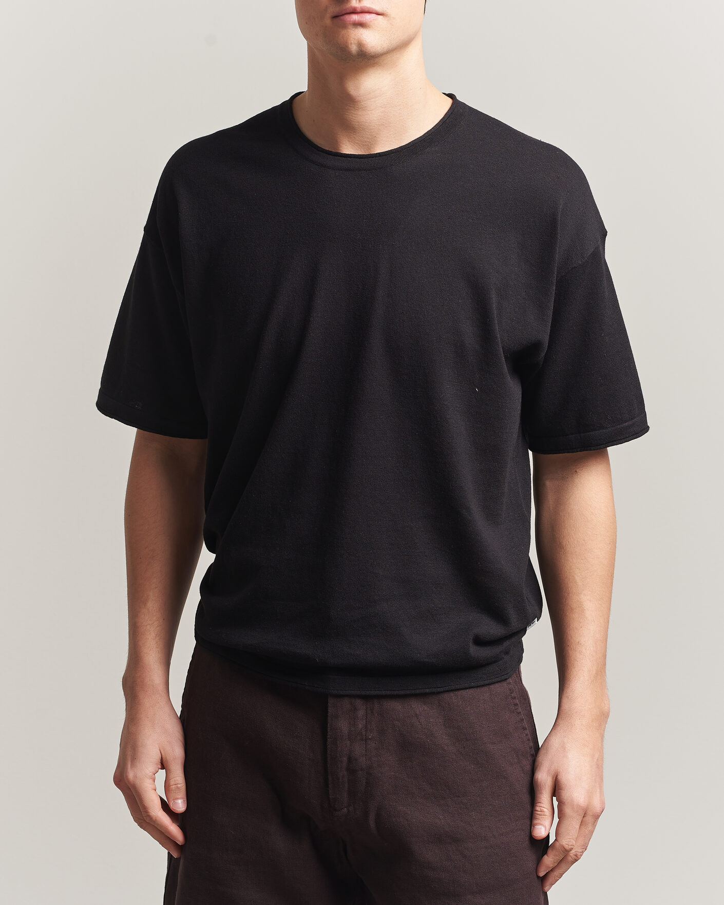 Uomini | T-shirt | NN07 | Ryan Cotton/Linen T-Shirt Black
