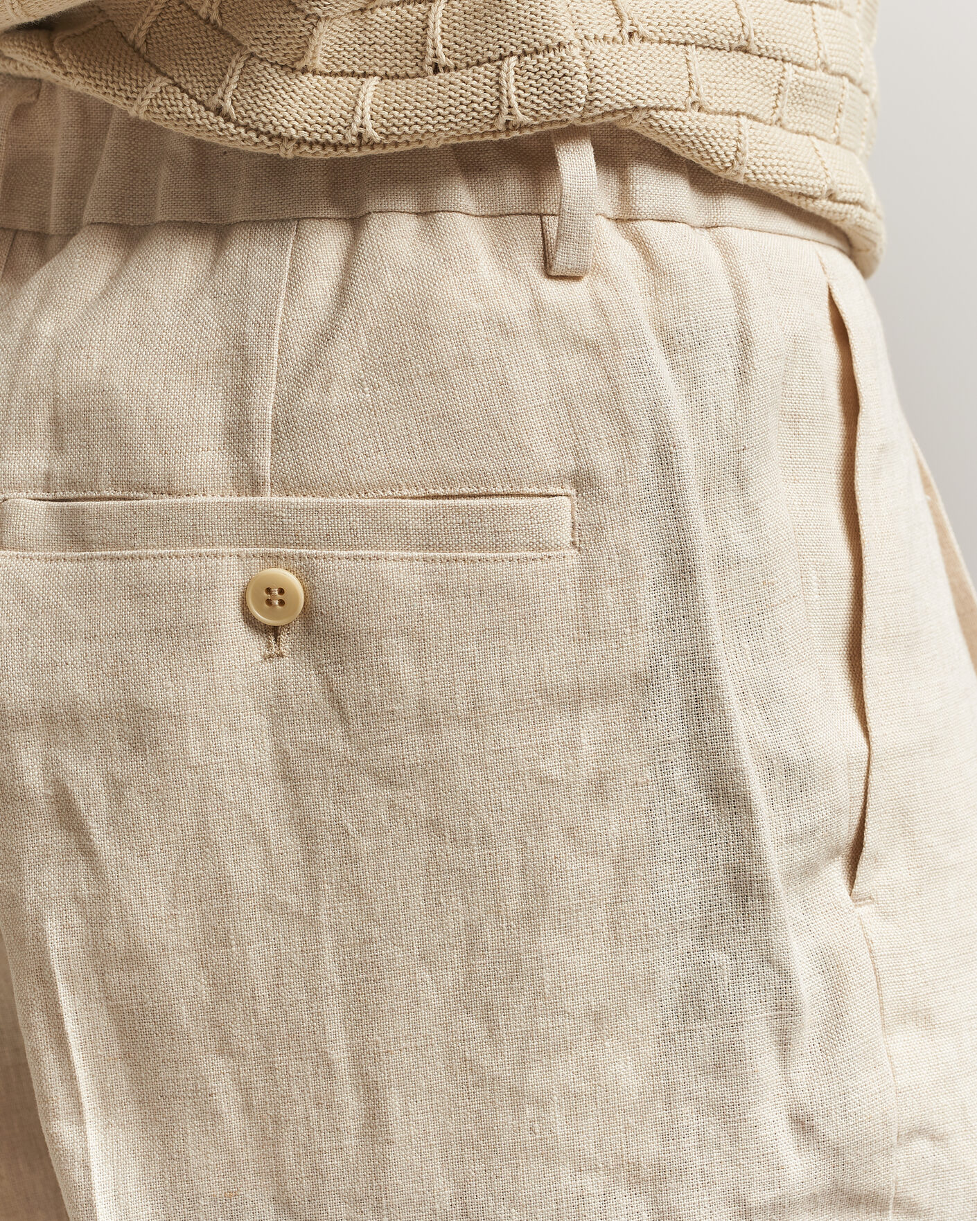 Uomini | Pantaloni | NN07 | Kay Relaxed Fit Linen Trousers Oat