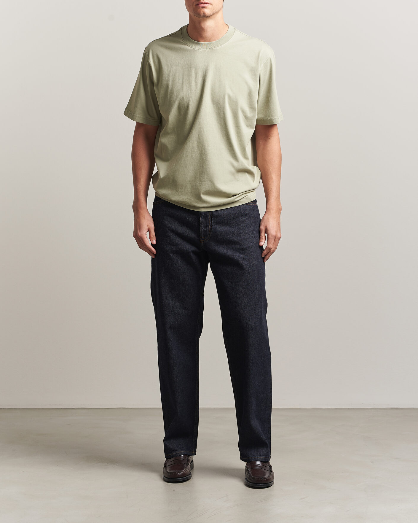 Uomini | T-shirt | NN07 | Adam Crew Neck T-Shirt Sage Green
