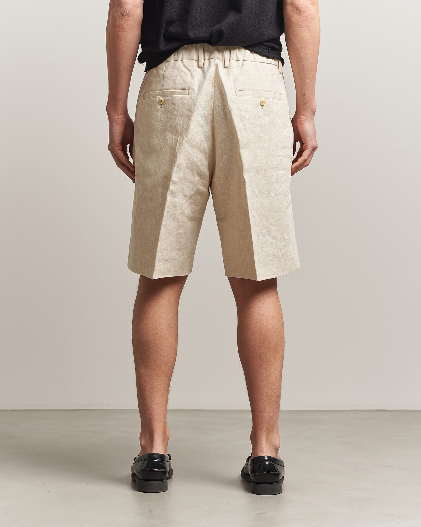 Uomini | Pantaloncini | NN07 | Kay Relaxed Fit Linen Drawstring Shorts Oat