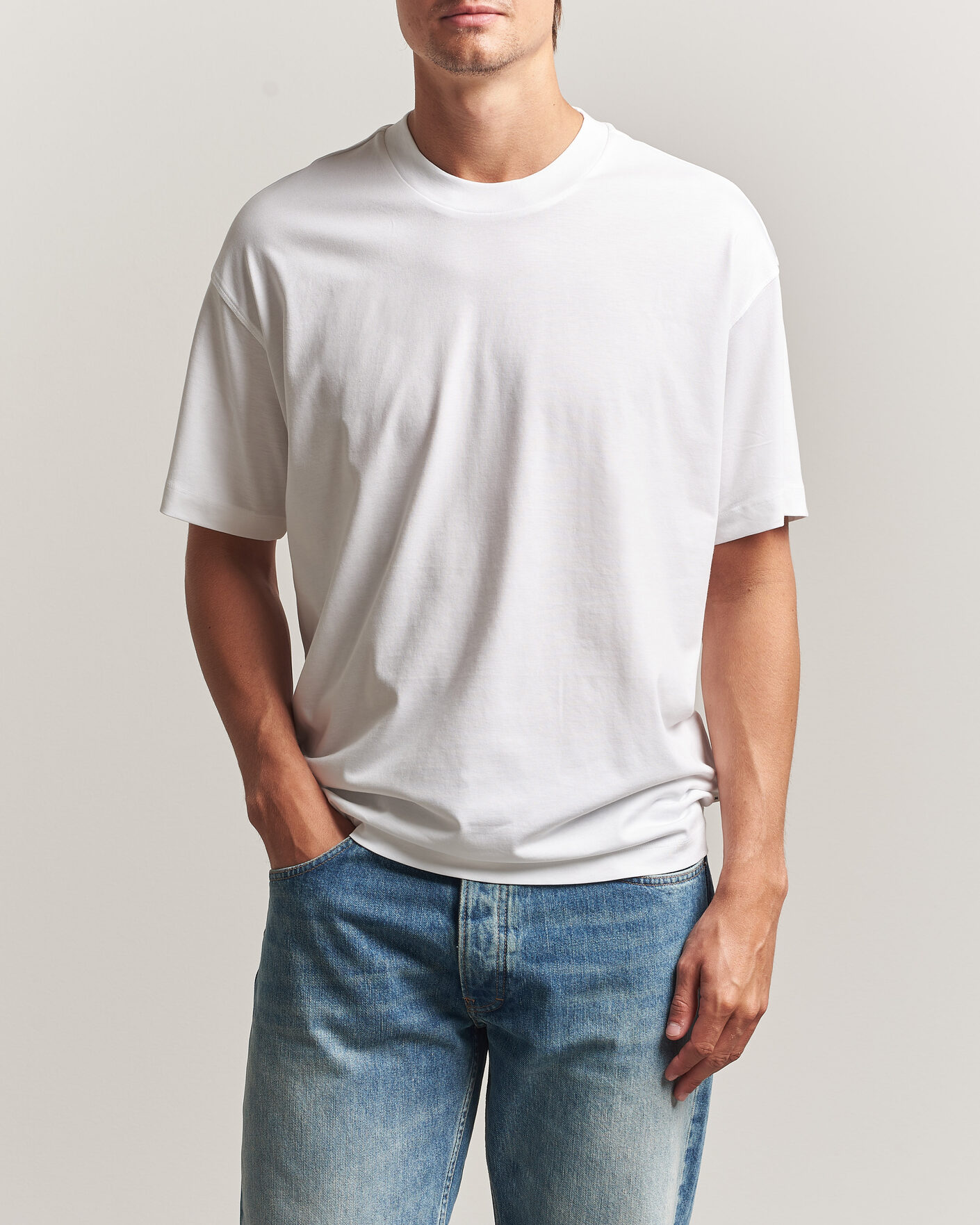 Uomini | T-shirt | NN07 | Lionel Suvin Cotton Crew Neck T-Shirt White