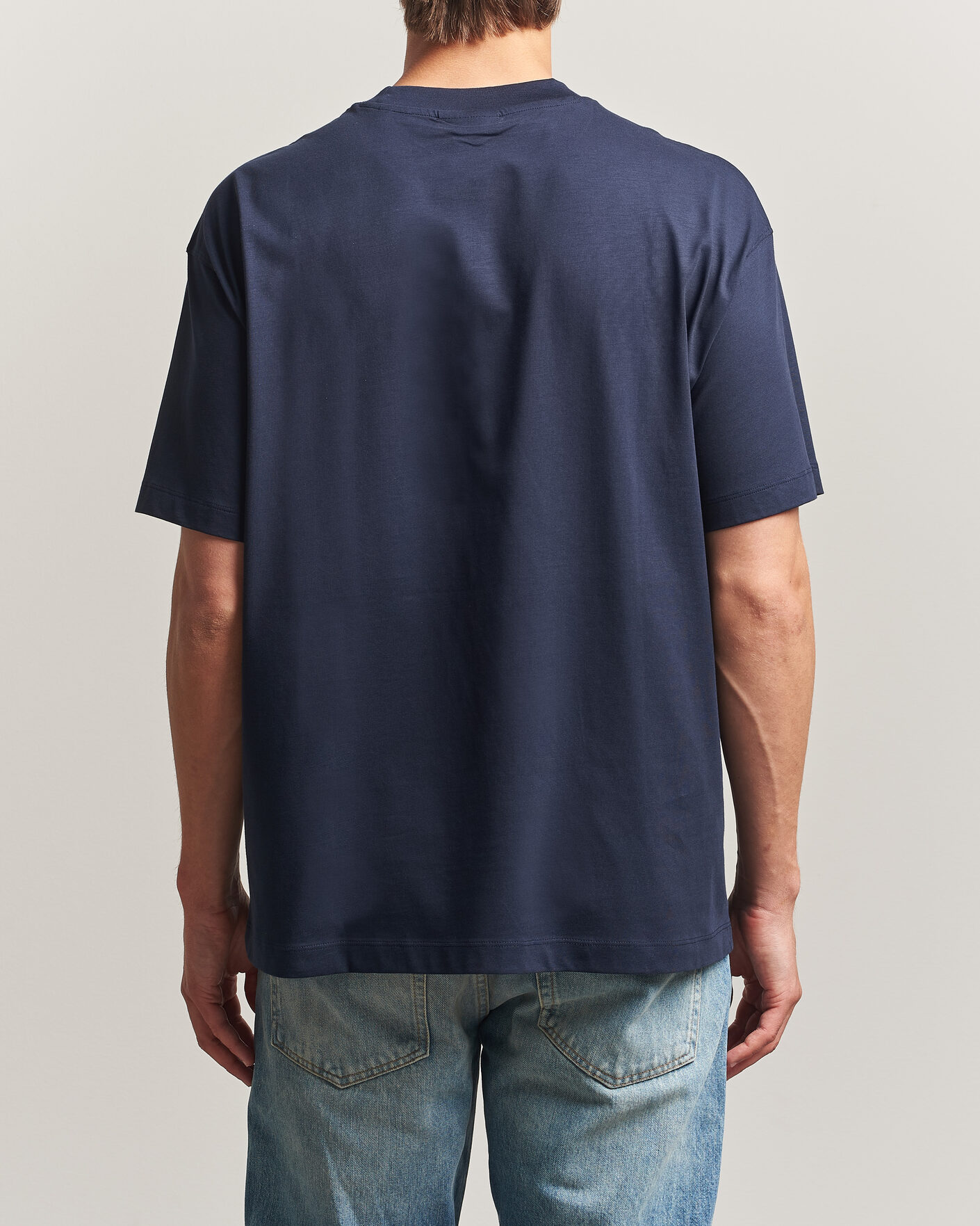 Uomini | T-shirt | NN07 | Lionel Suvin Cotton Crew Neck T-Shirt Navy Blue