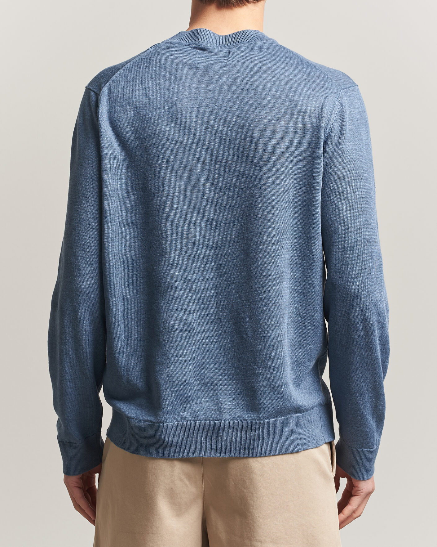 Uomini | Maglieria | NN07 | Ted Linen Knitted Sweater Stone Blue