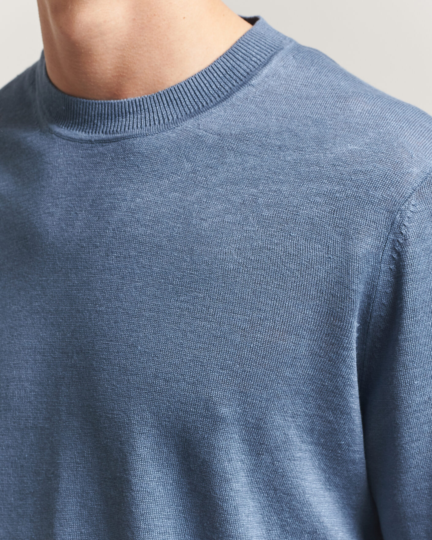 Uomini | Maglieria | NN07 | Ted Linen Knitted Sweater Stone Blue