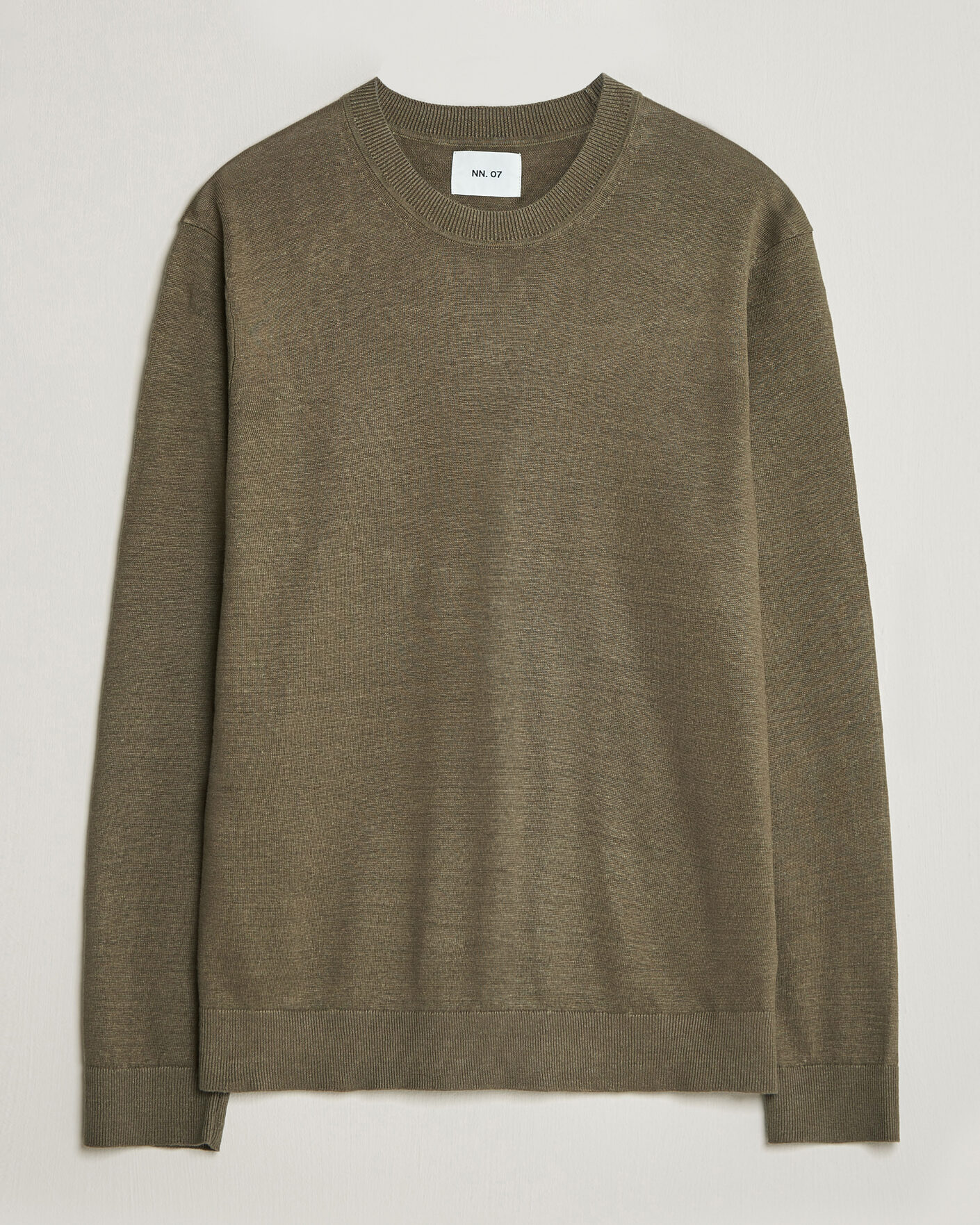Uomini | Maglieria | NN07 | Ted Linen Knitted Sweater Capers Green