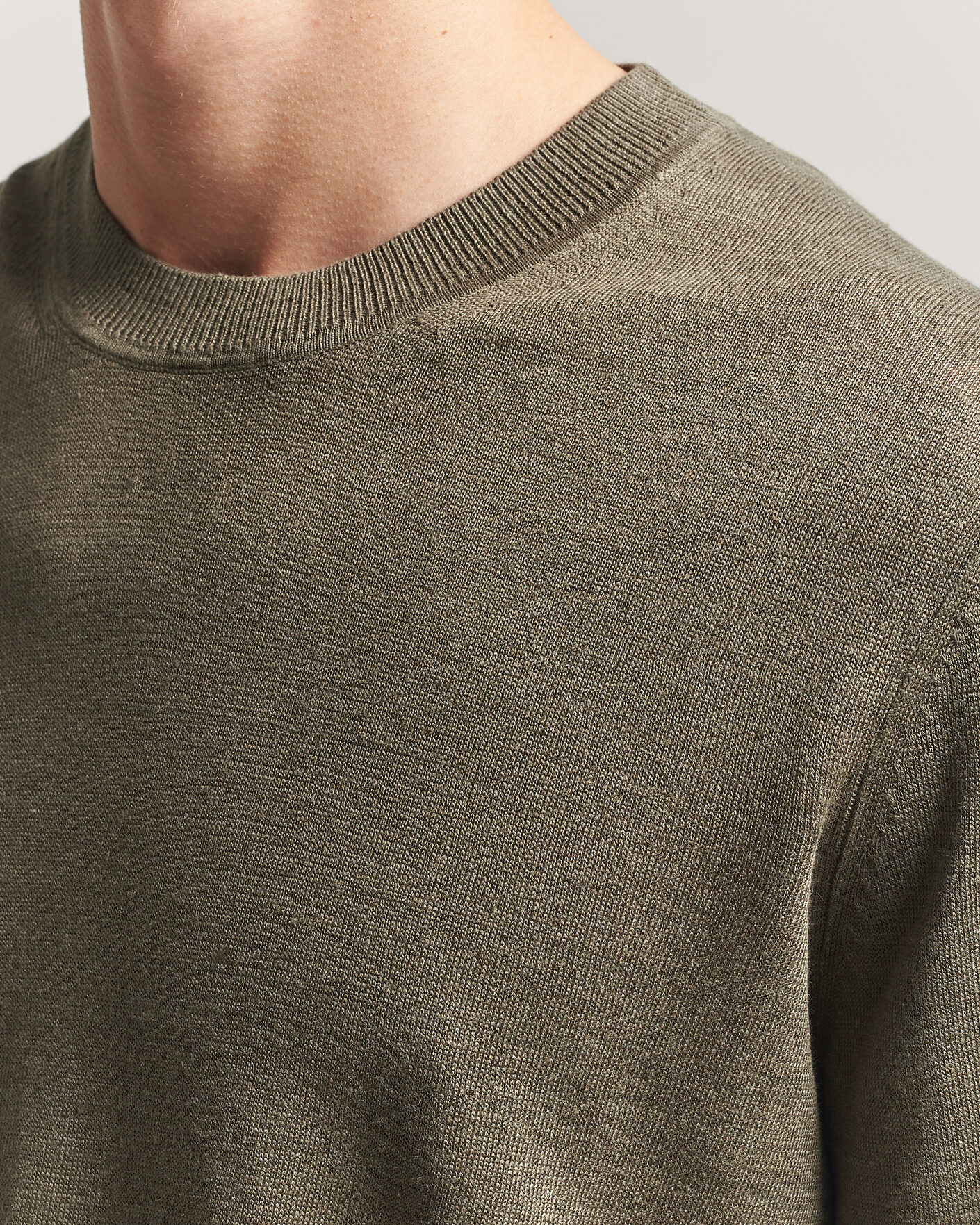 Uomini | Maglieria | NN07 | Ted Linen Knitted Sweater Capers Green