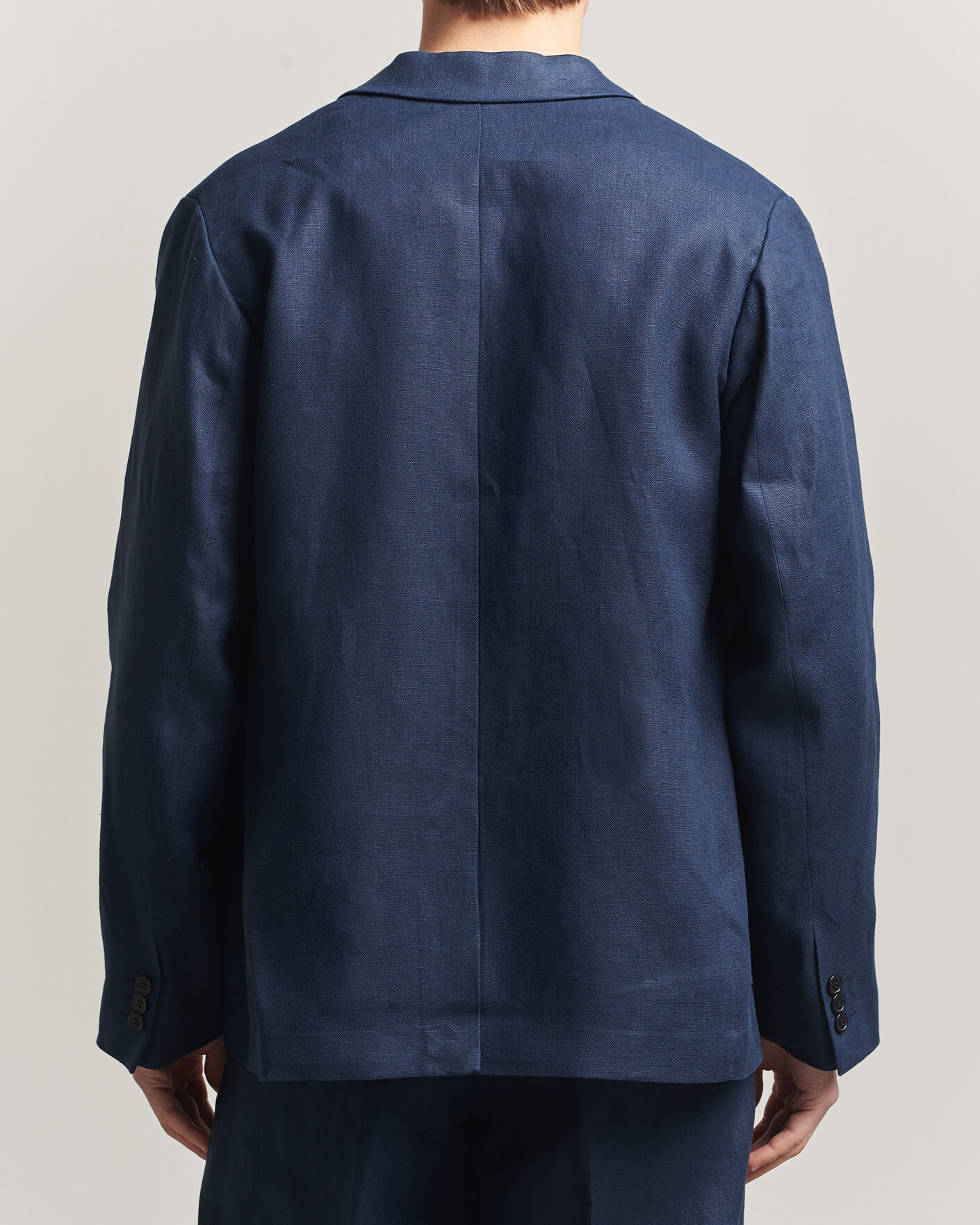 Uomini | Blazers | NN07 | Jordin Linen Double Breasted Blazer Navy Blue