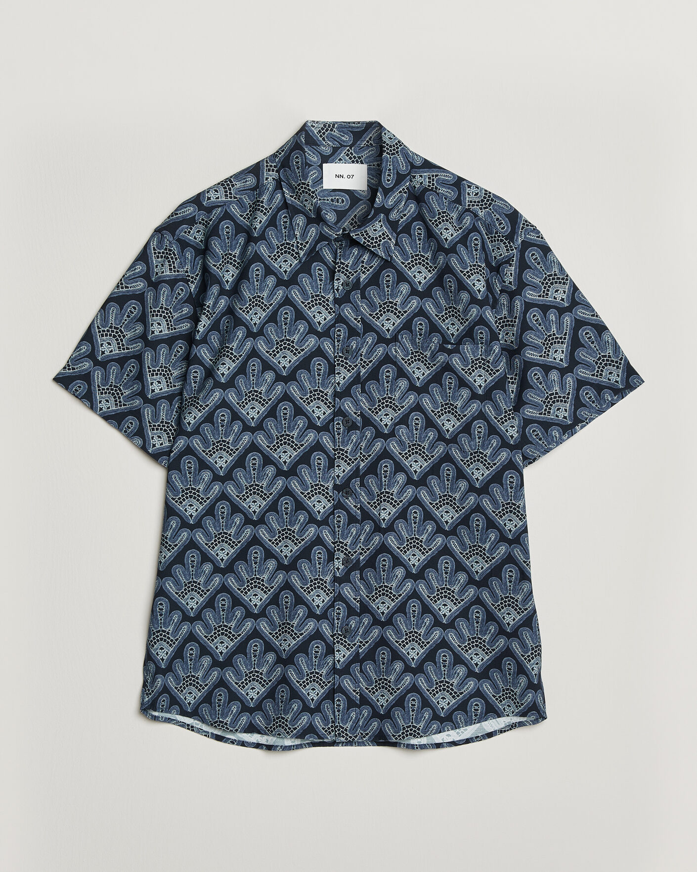  |  | NN07 | Deon Printed Short Sleeve Shirt Navy Blue