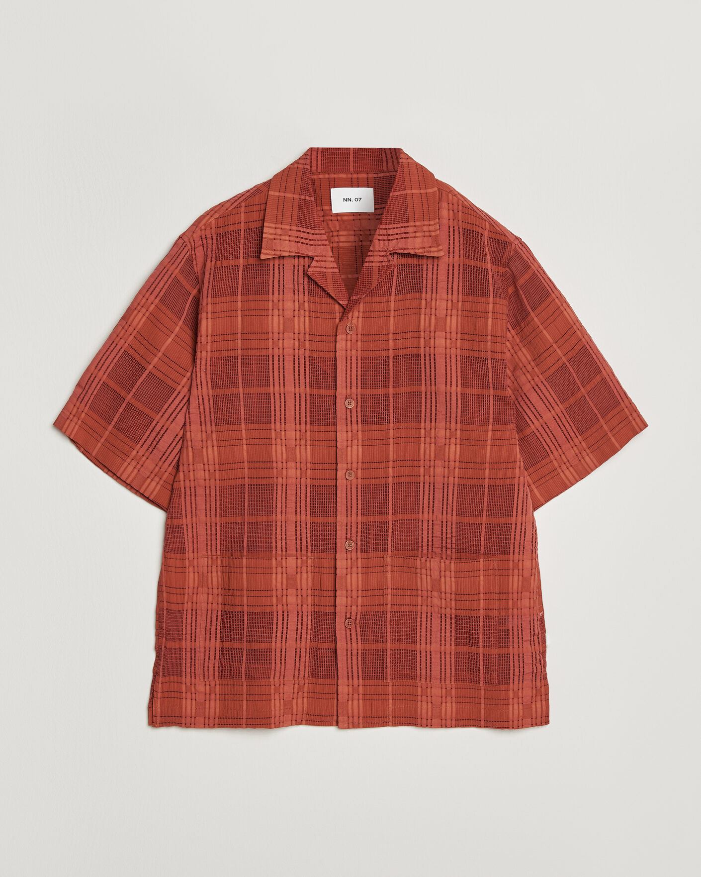 Uomini | Camicie | NN07 | Ben Short Sleeve Shirt Sienna Heat