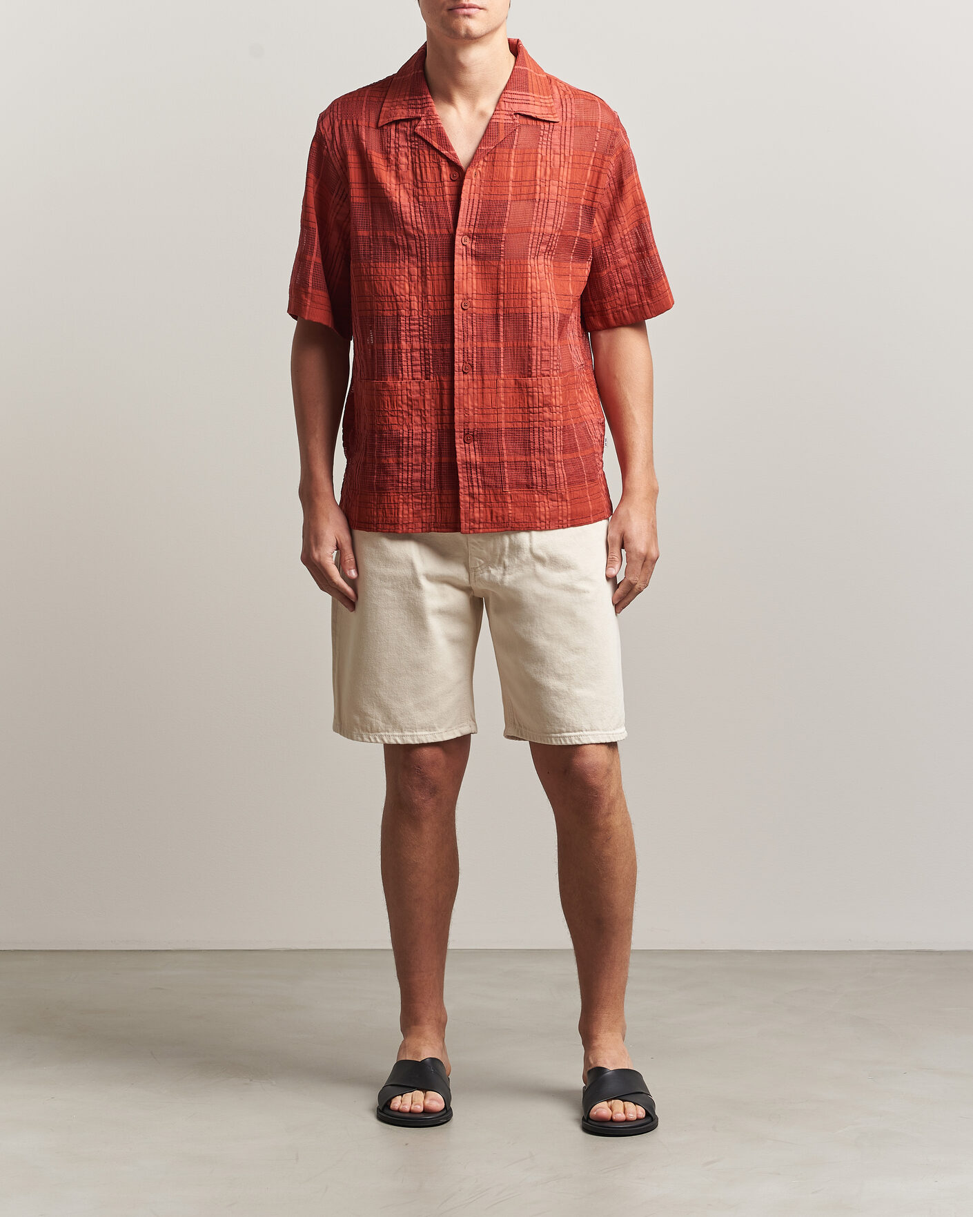 Uomini | Camicie | NN07 | Ben Short Sleeve Shirt Sienna Heat