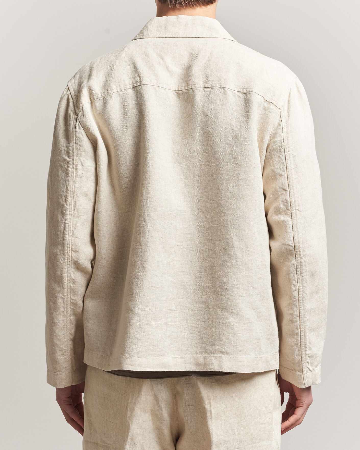 Uomini | Camicie | NN07 | Morgan Linen Overshirt Oat