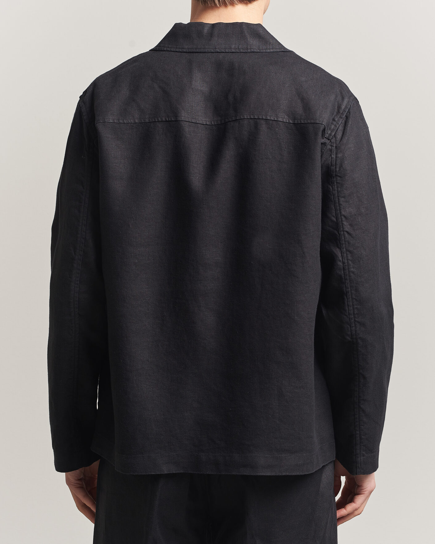 Uomini | Camicie | NN07 | Morgan Linen Overshirt Black