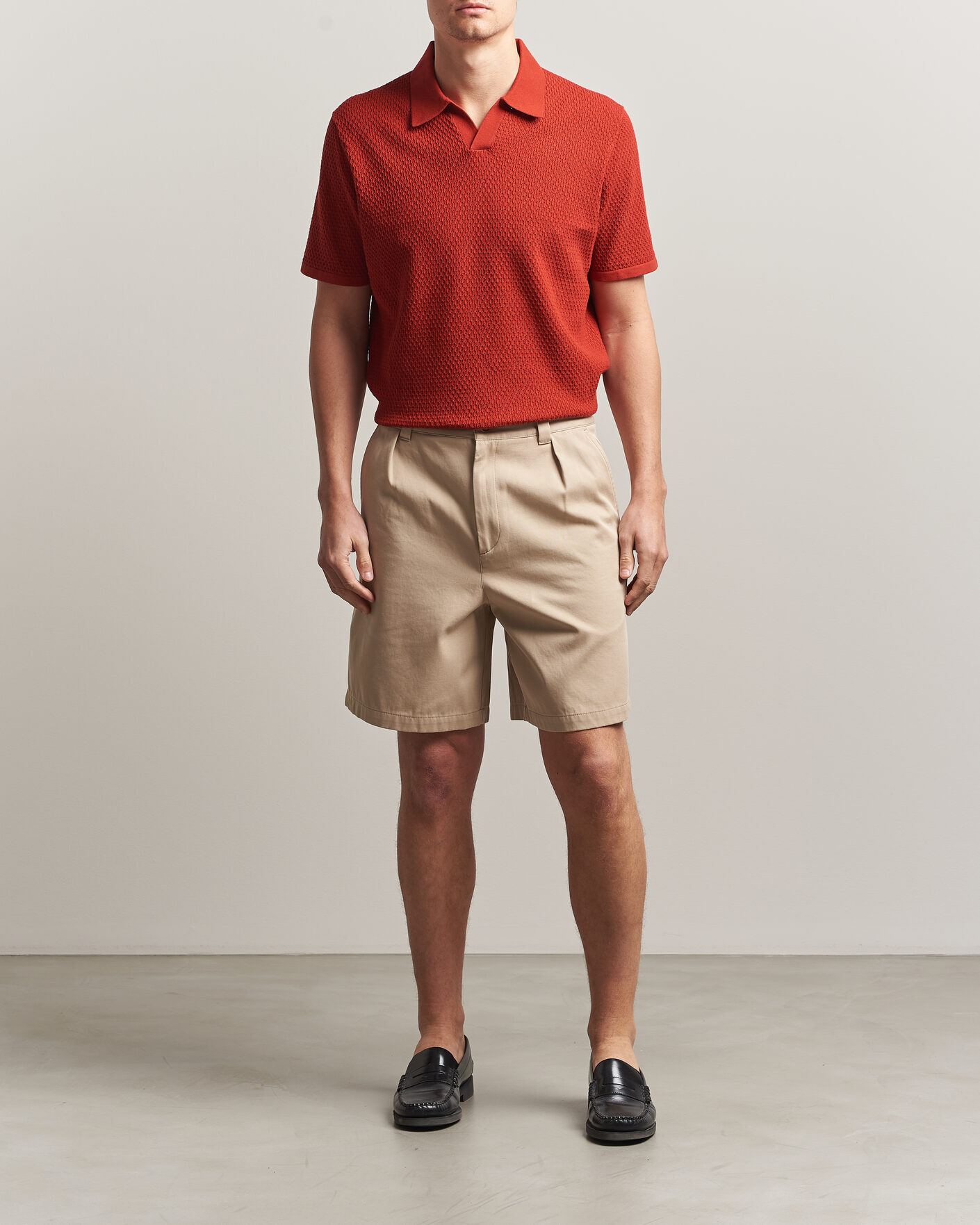 Uomini | Polo | NN07 | Paul Knitted Polo Sienna Heat