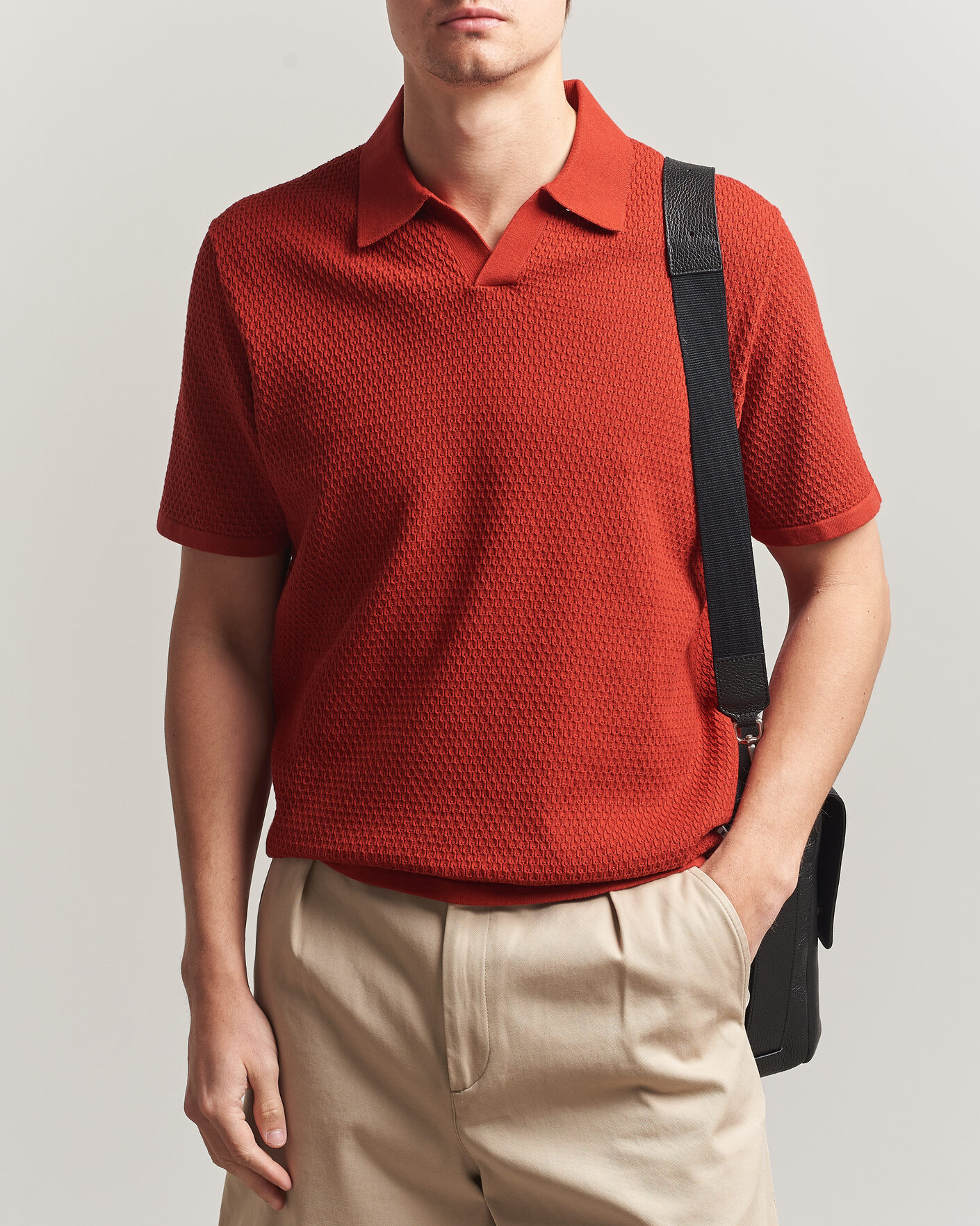 Uomini | Polo | NN07 | Paul Knitted Polo Sienna Heat