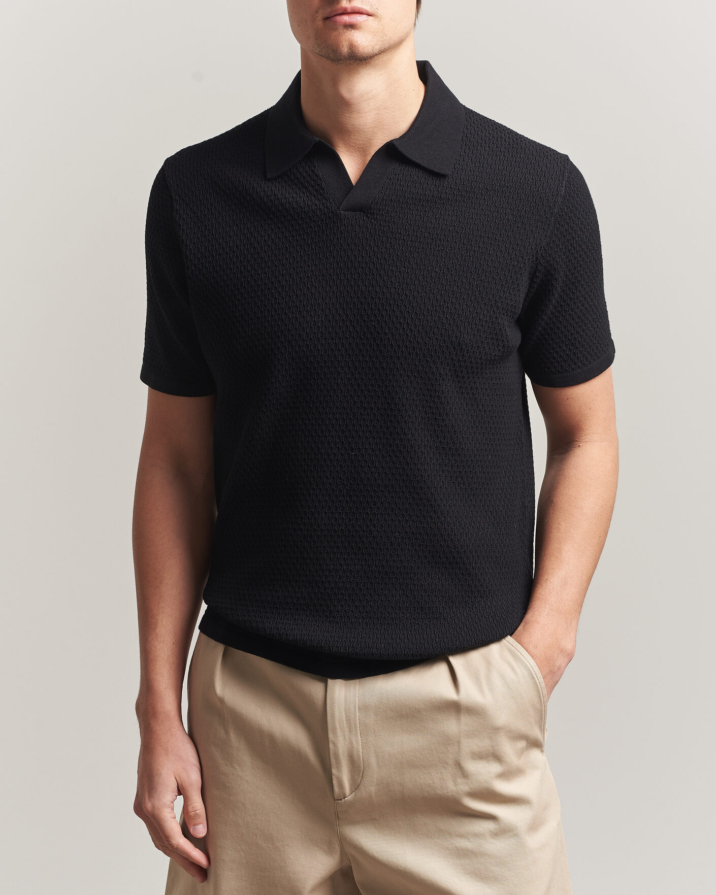 Uomini | Polo | NN07 | Paul Knitted Polo Black