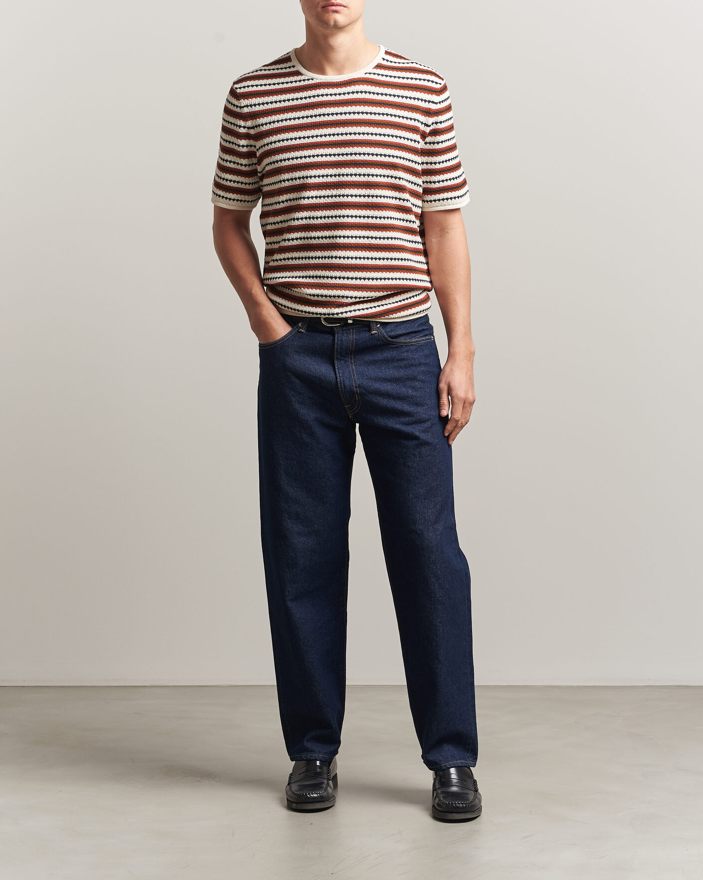 Uomini | T-shirt | NN07 | Bari Knitted Striped T-Shirt Multi