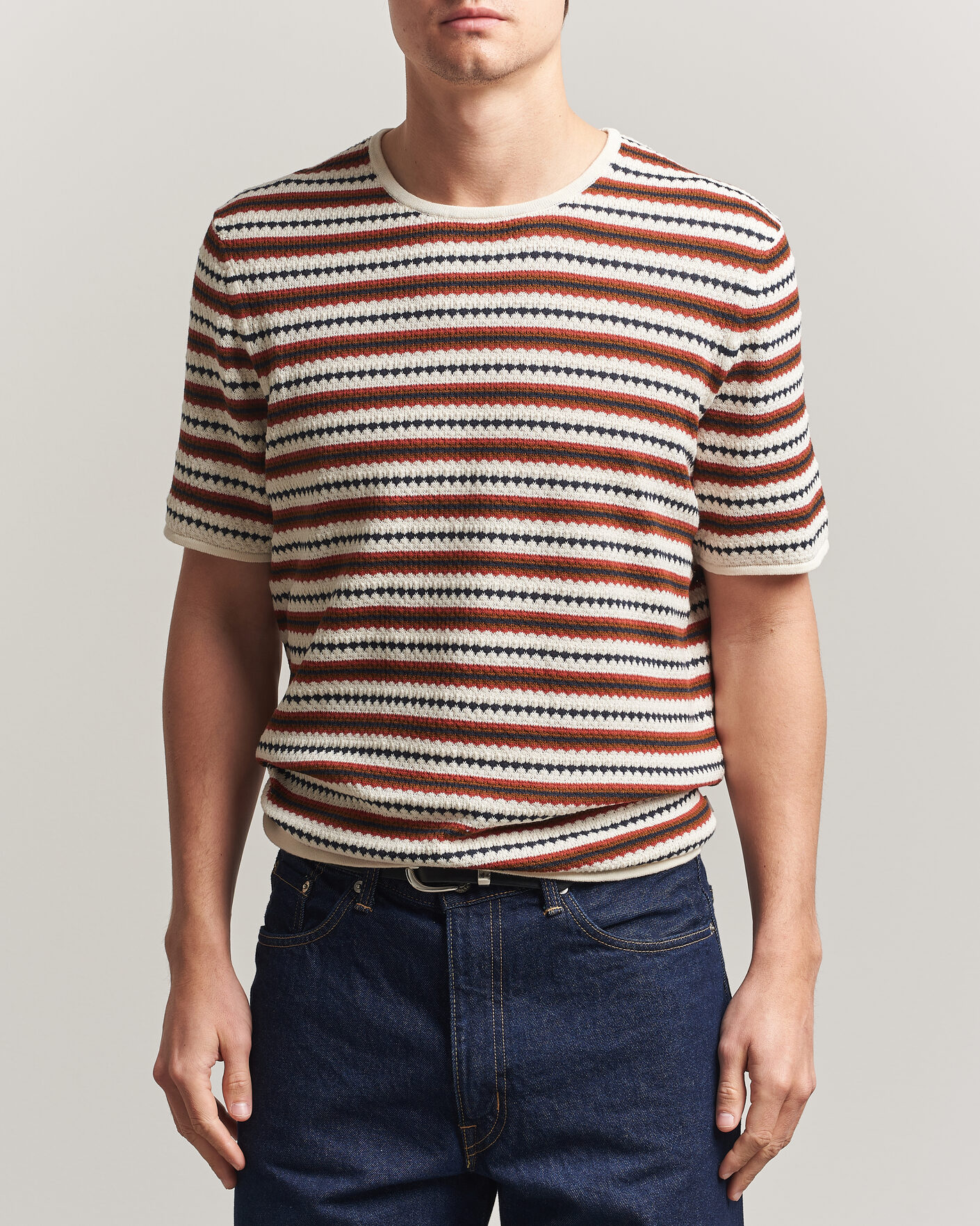 Uomini | T-shirt | NN07 | Bari Knitted Striped T-Shirt Multi