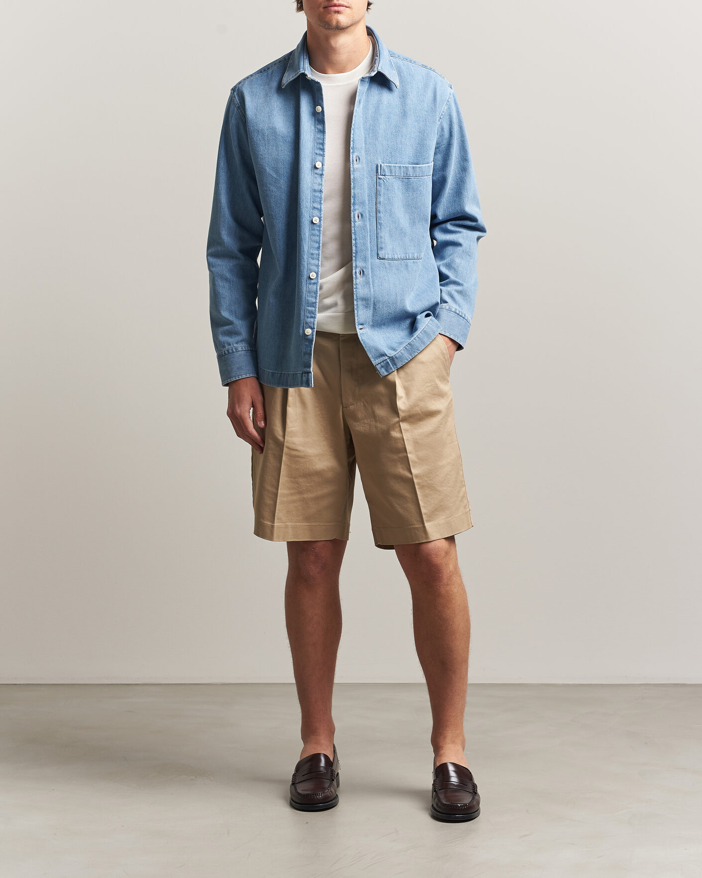 Uomini | Pantaloncini | NN07 | Kay Relaxed Fit Cotton Drawstring Shorts Desert Khaki