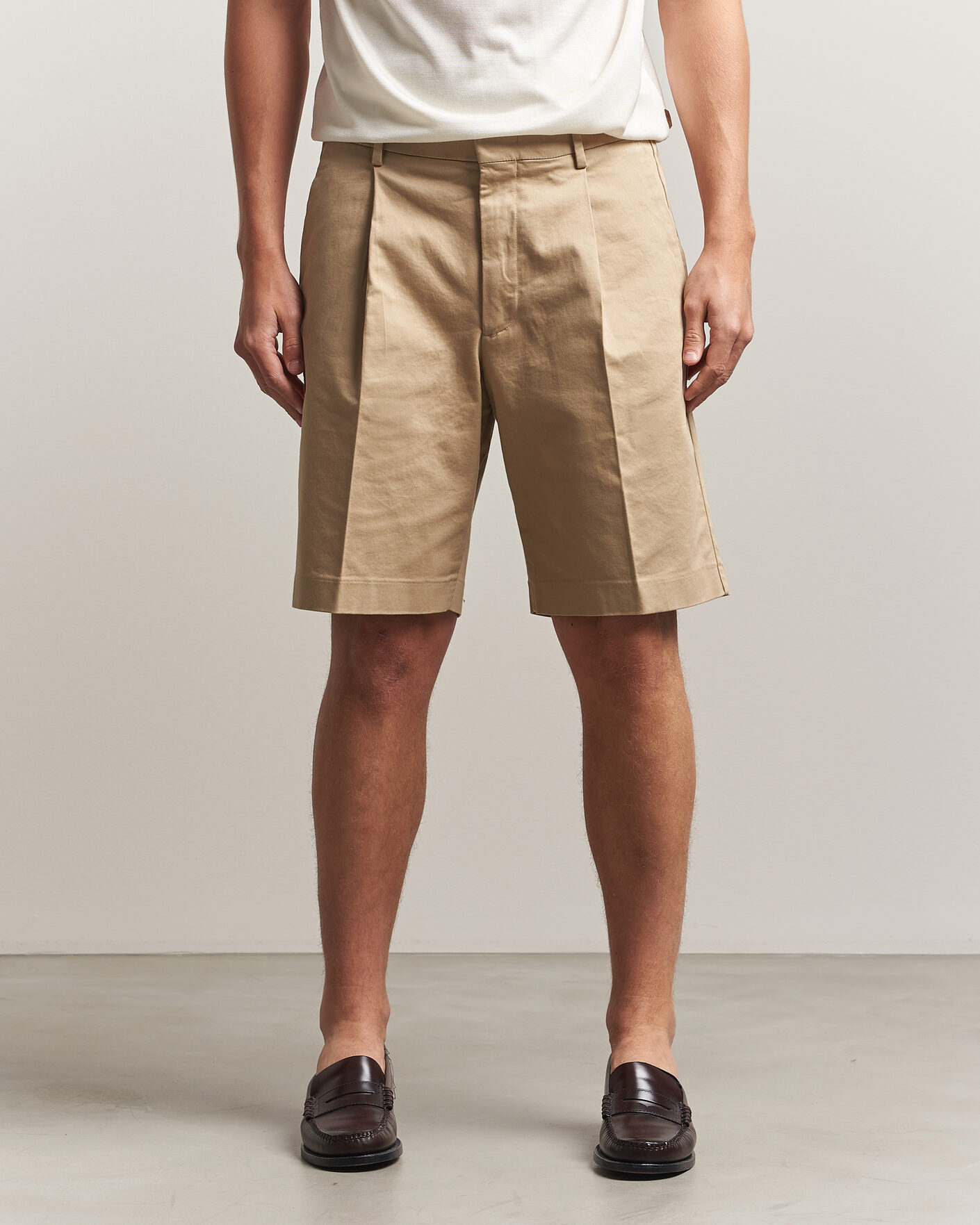 Uomini | Pantaloncini | NN07 | Kay Relaxed Fit Cotton Drawstring Shorts Desert Khaki