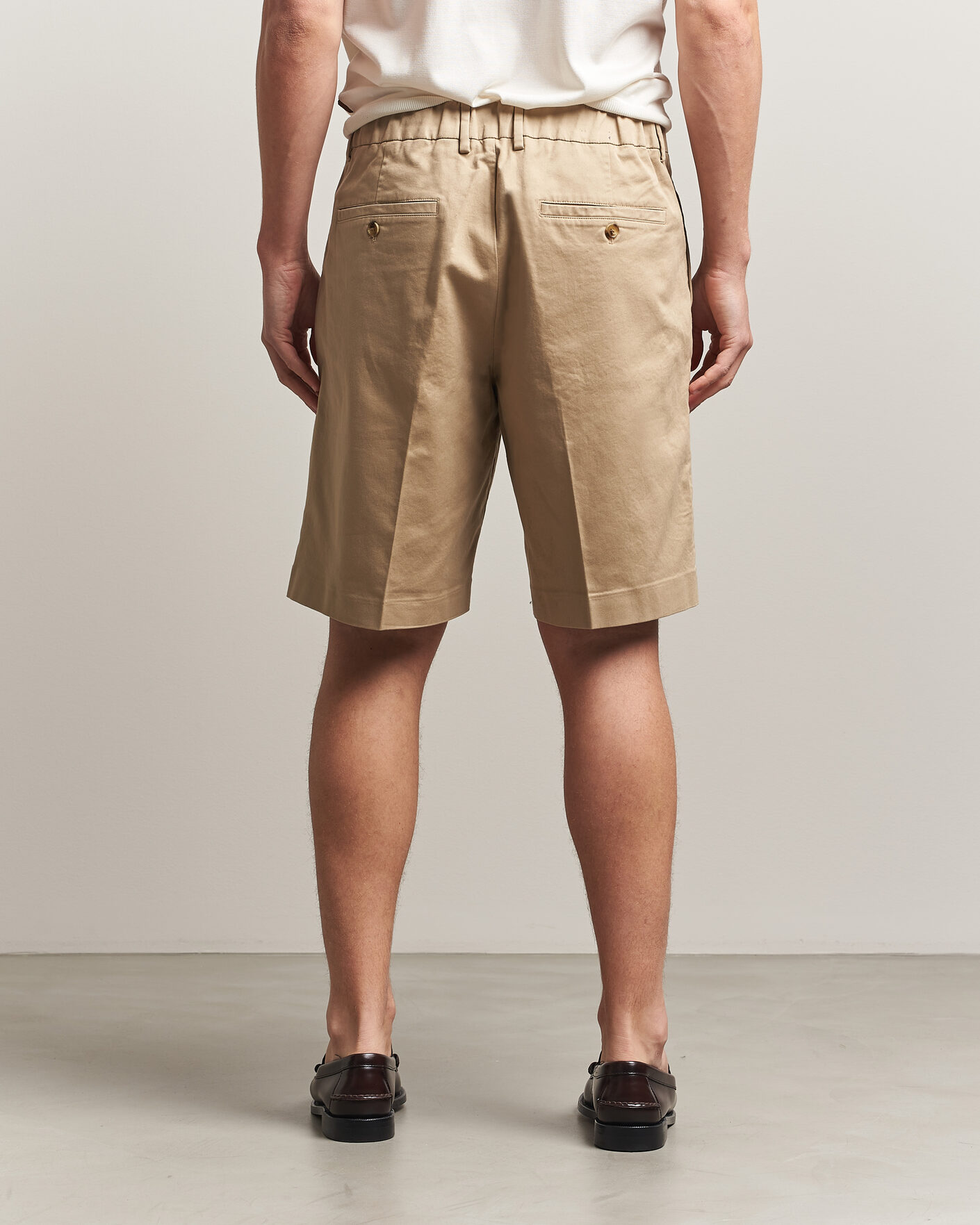 Uomini | Pantaloncini | NN07 | Kay Relaxed Fit Cotton Drawstring Shorts Desert Khaki