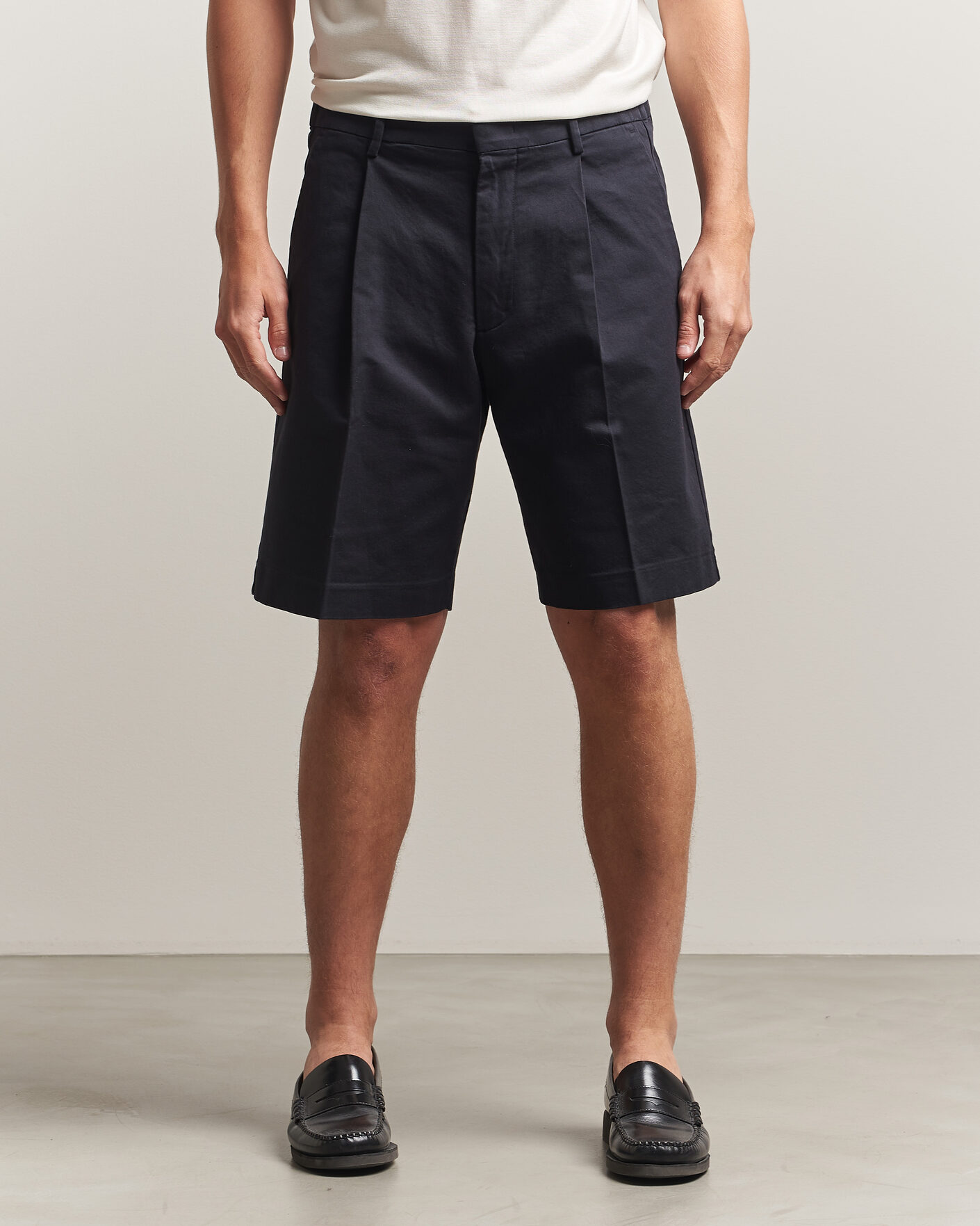 Uomini | Pantaloncini | NN07 | Kay Relaxed Fit Cotton Drawstring Shorts Navy Blue