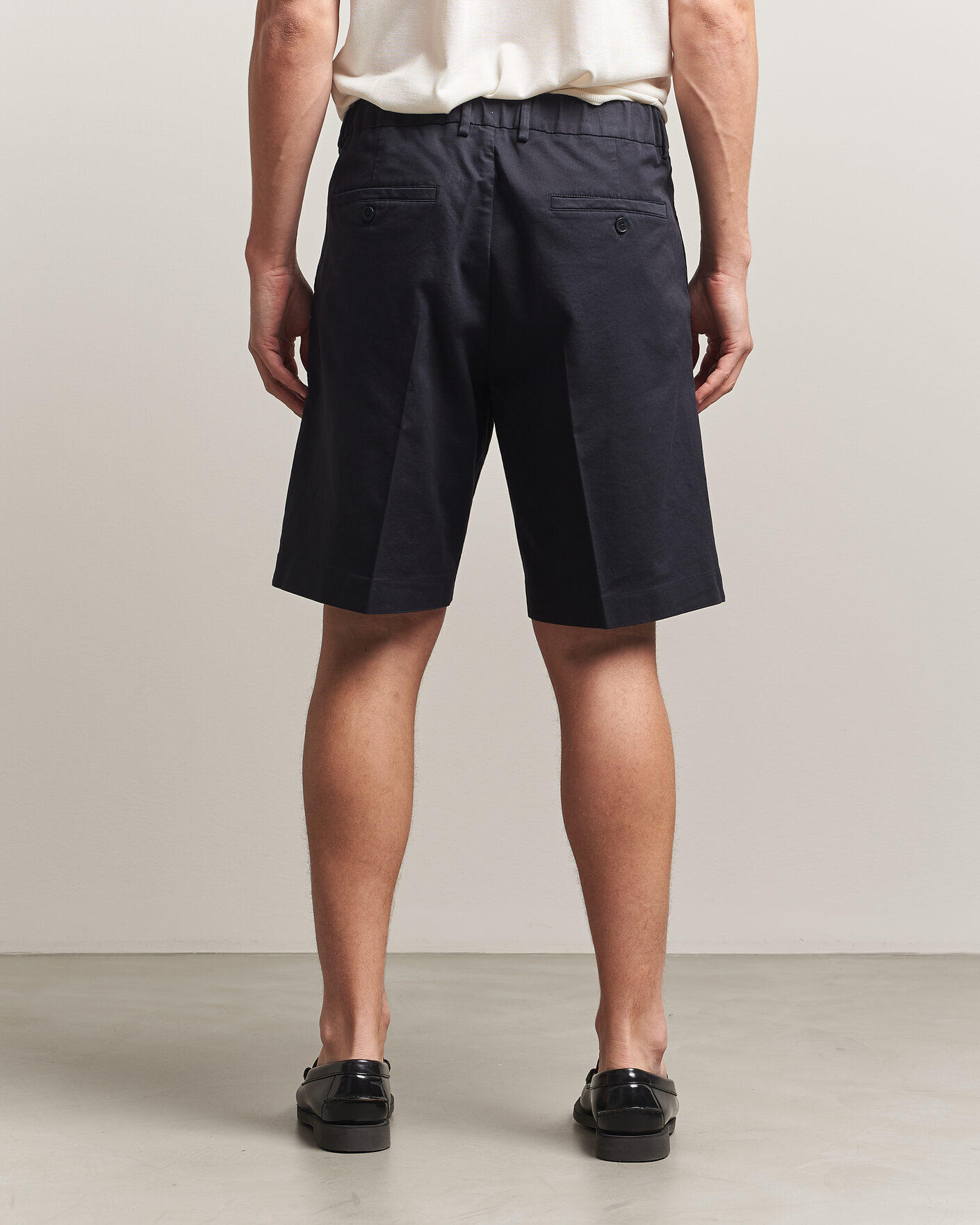 Uomini | Pantaloncini | NN07 | Kay Relaxed Fit Cotton Drawstring Shorts Navy Blue