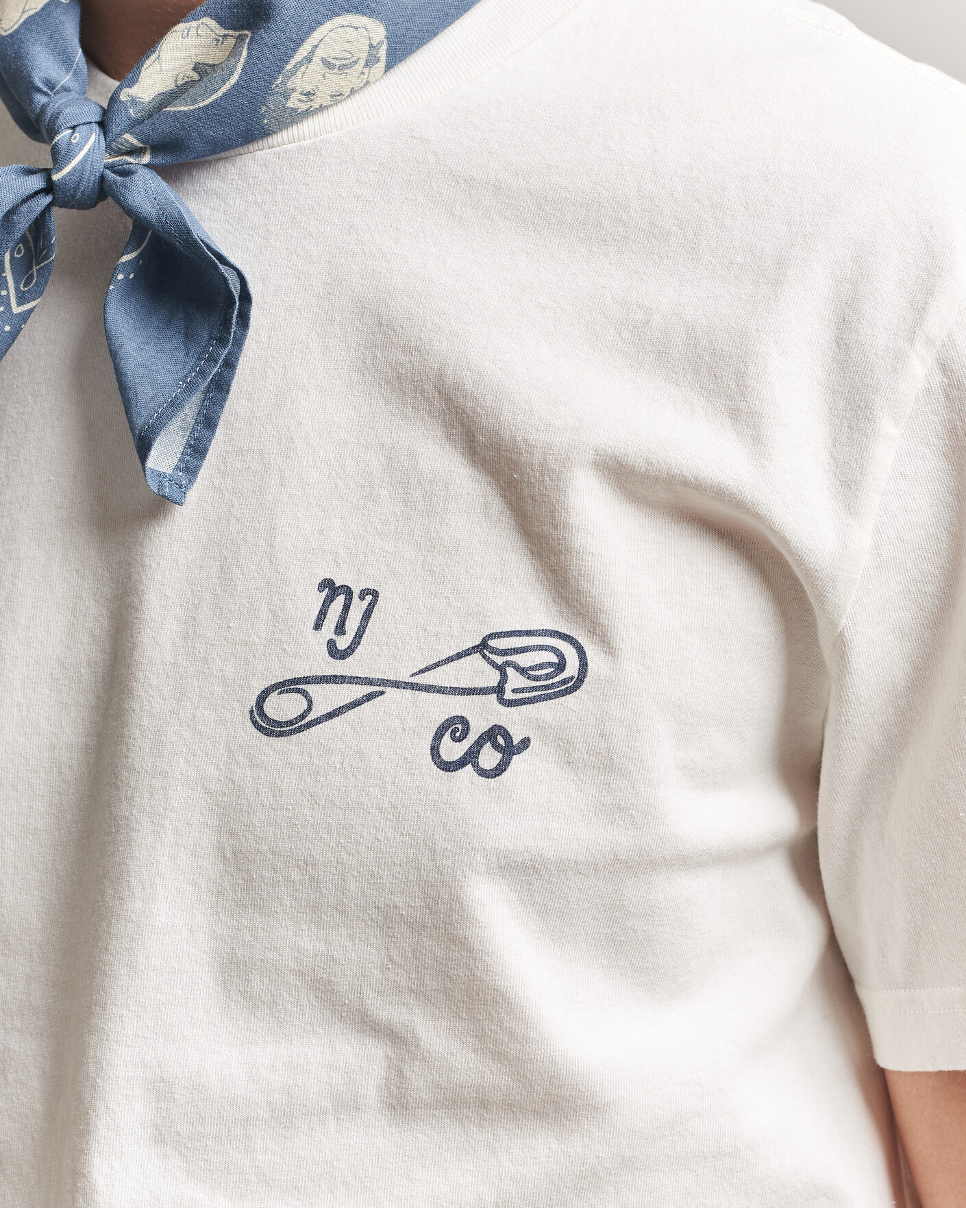 Uomini | T-shirt | Nudie Jeans | Roy NJCO Pin T-Shirt Chalk White