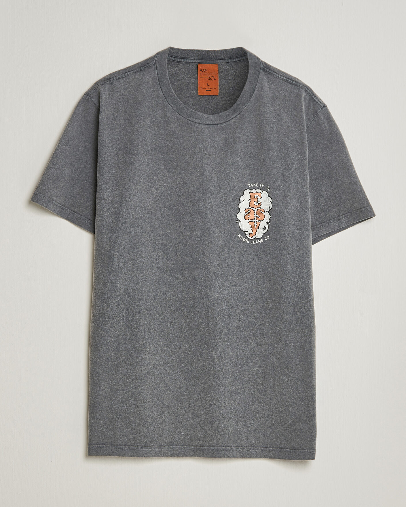 Uomini | T-shirt | Nudie Jeans | Roy Easy Cloud T-Shirt Antracite